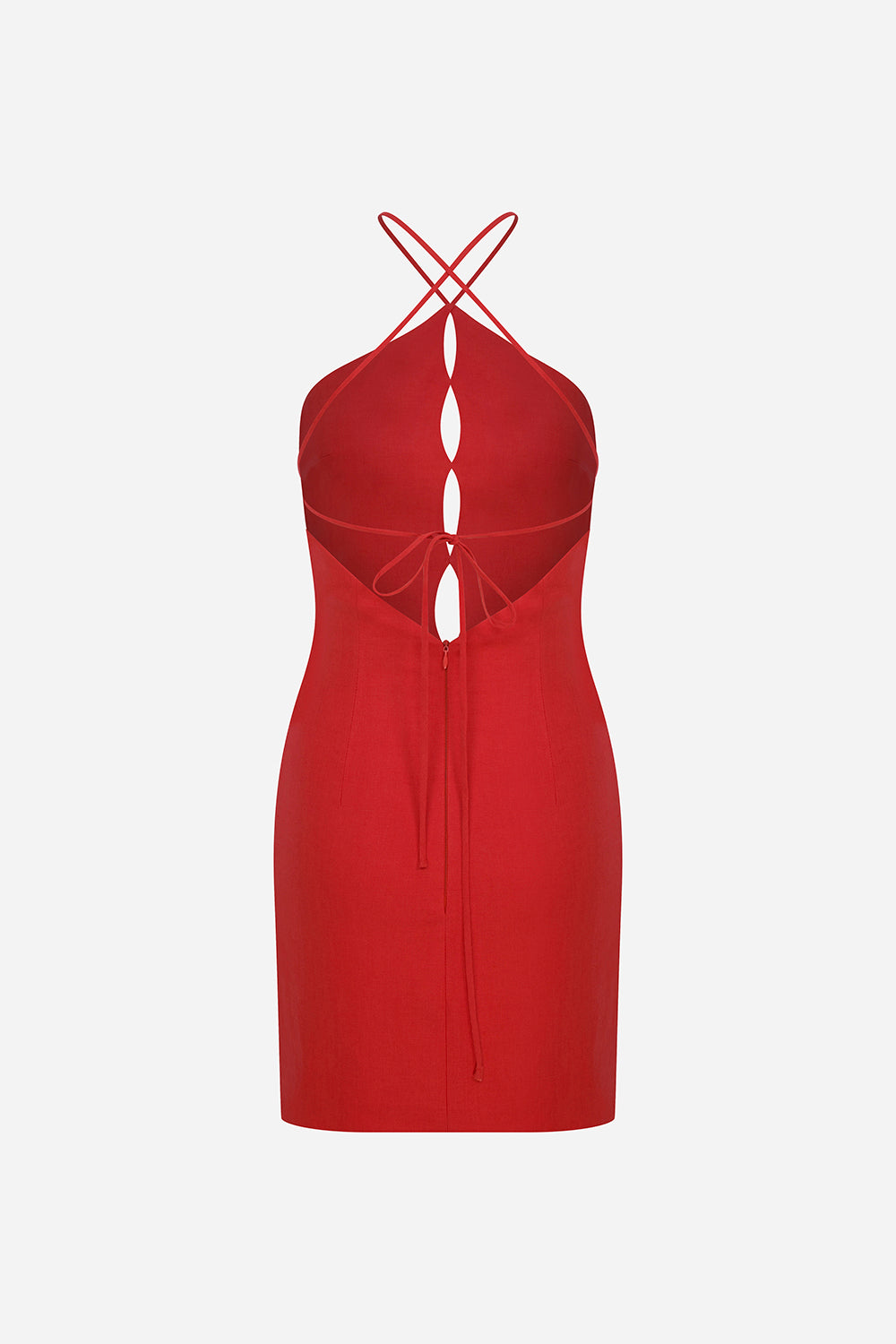 Gisele - Linen Mini Dress with Cut Out Details