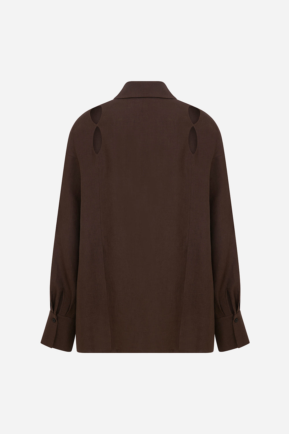 Alda - Linen Shirt With Cut Out Details