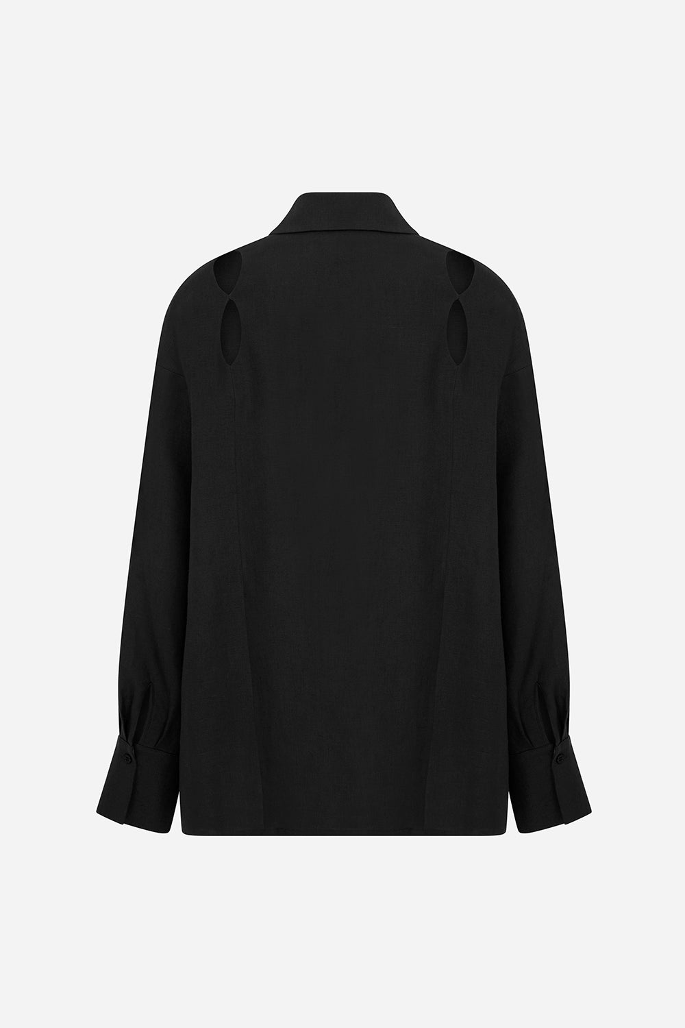 Alda - Linen Shirt With Cut Out Details