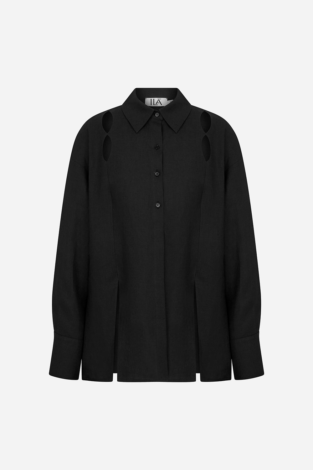 Alda - Linen Shirt With Cut Out Details