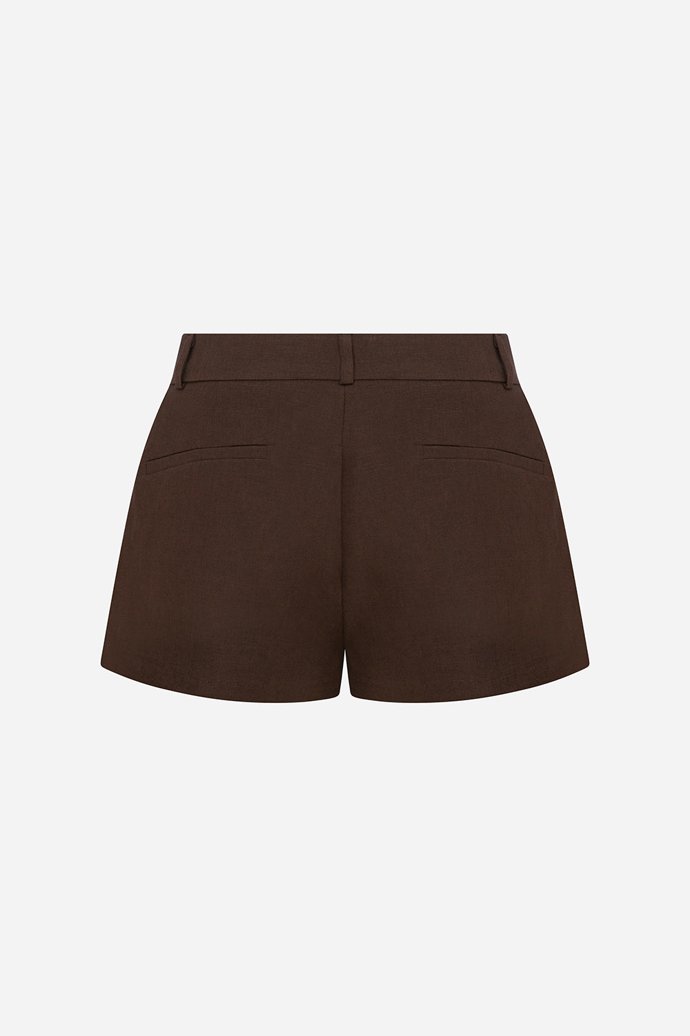 Meredith - Linen Tailored Pleated Mini Shorts