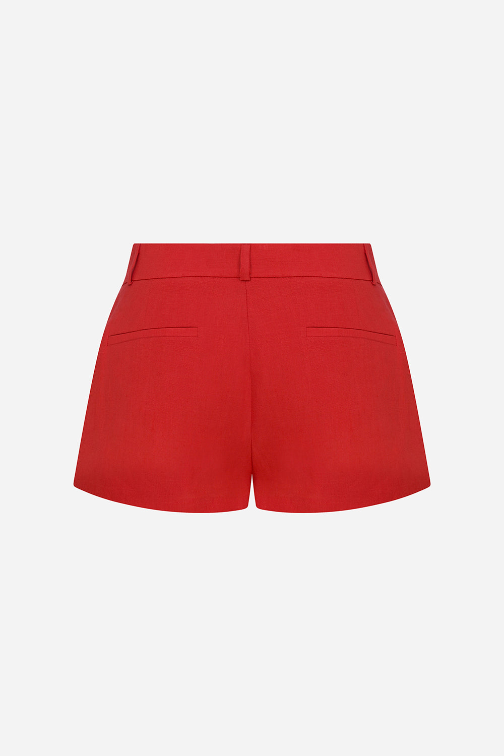 Meredith - Linen Tailored Pleated Mini Shorts