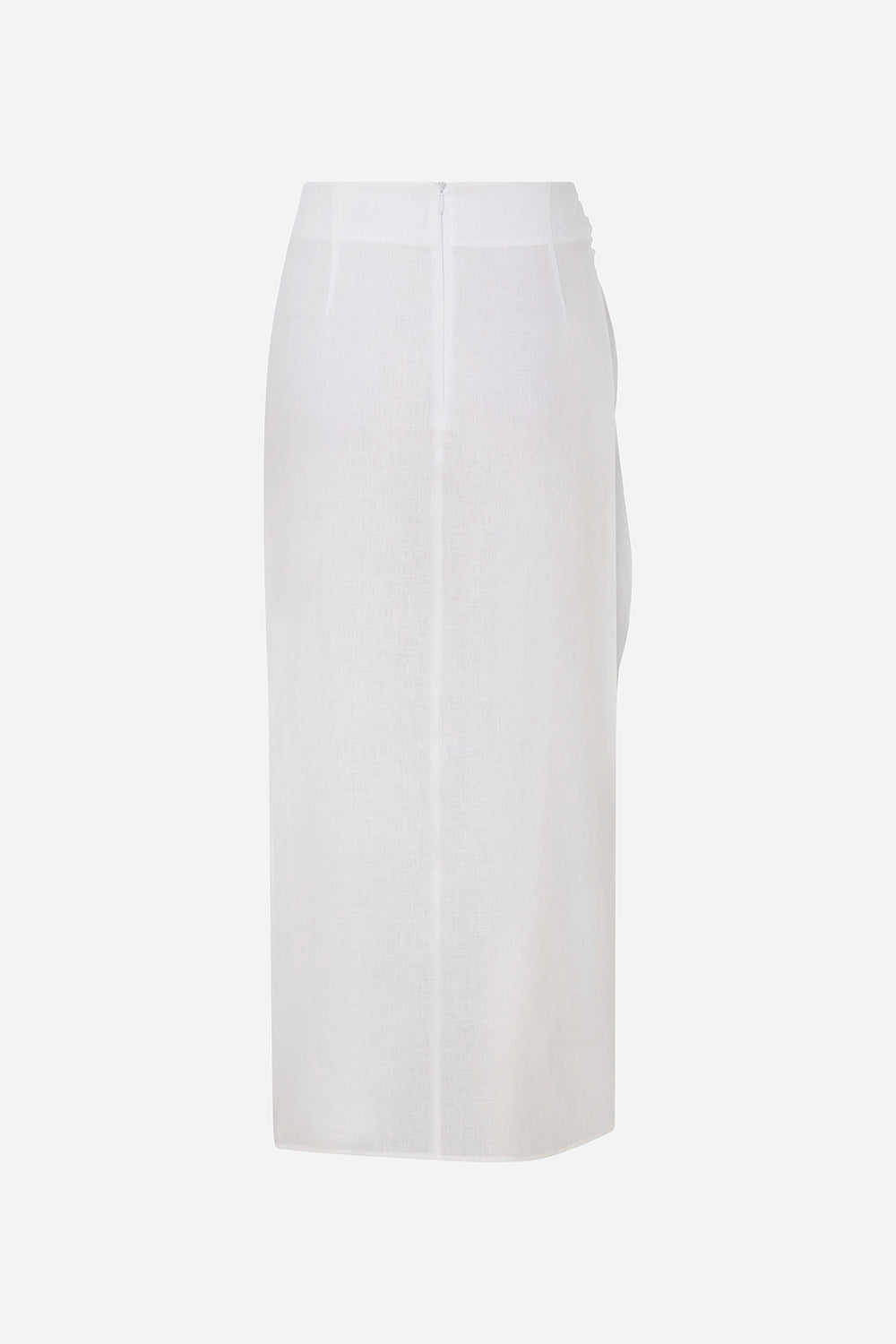 Lear - Linen Tie-Detail Midi Skirt