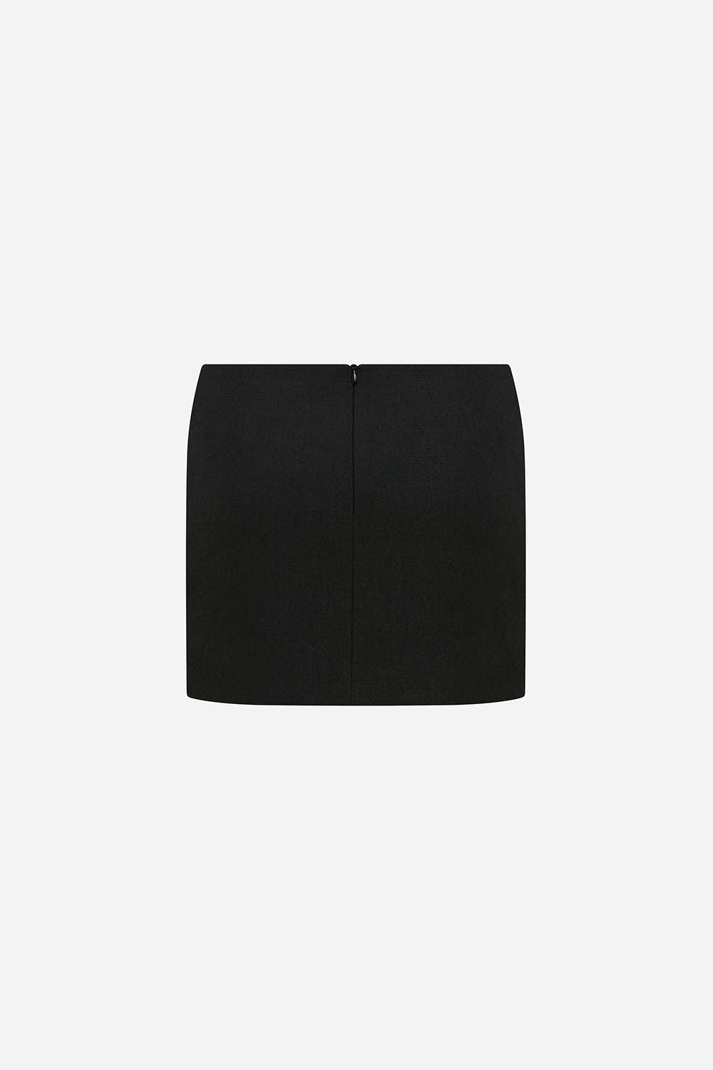 Odine - Linen Mini Skirt with Handmade Mirror Details