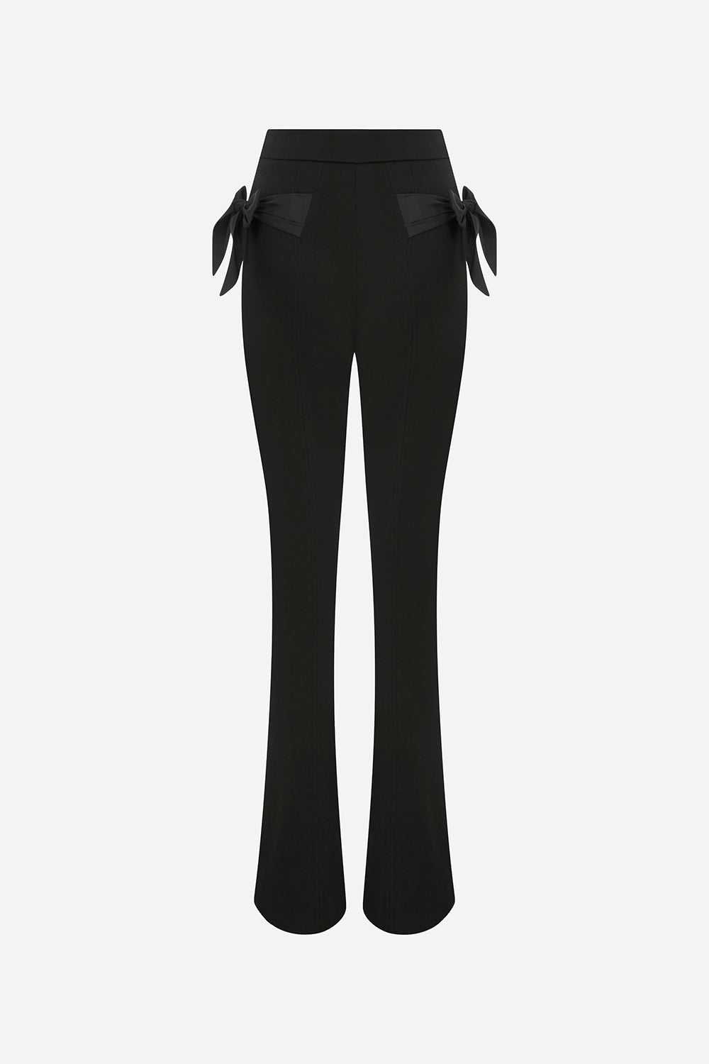 Marissa - Front Slit Trousers With Bow Details