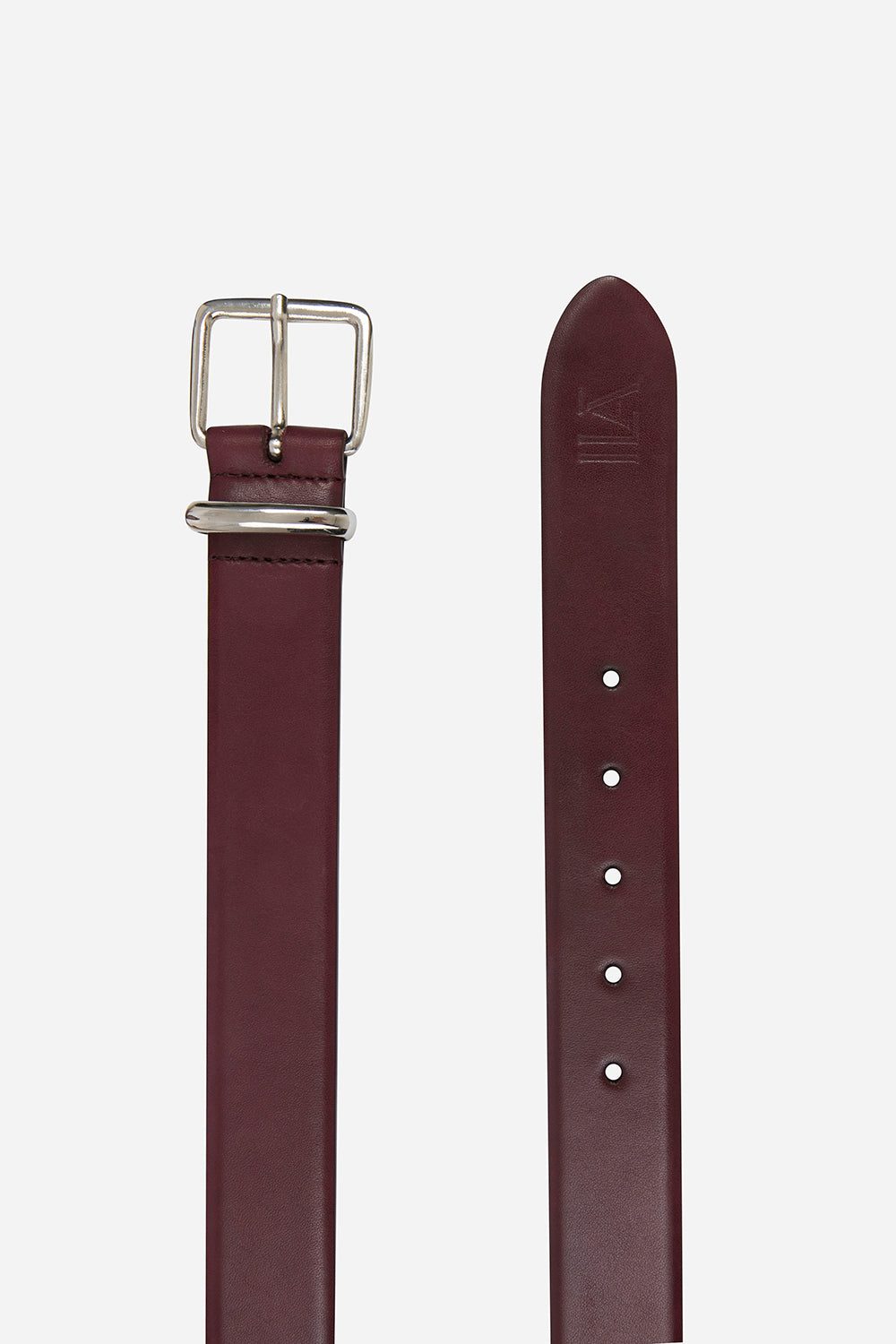 ILA Leather Belt With Silver Buckle