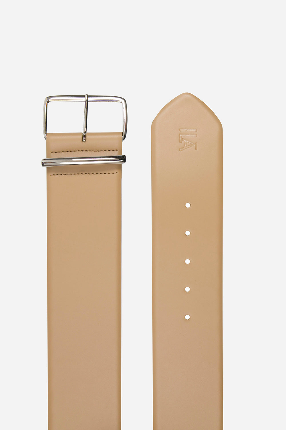 Melanie - Wide Leather Belt With Silver Buckle