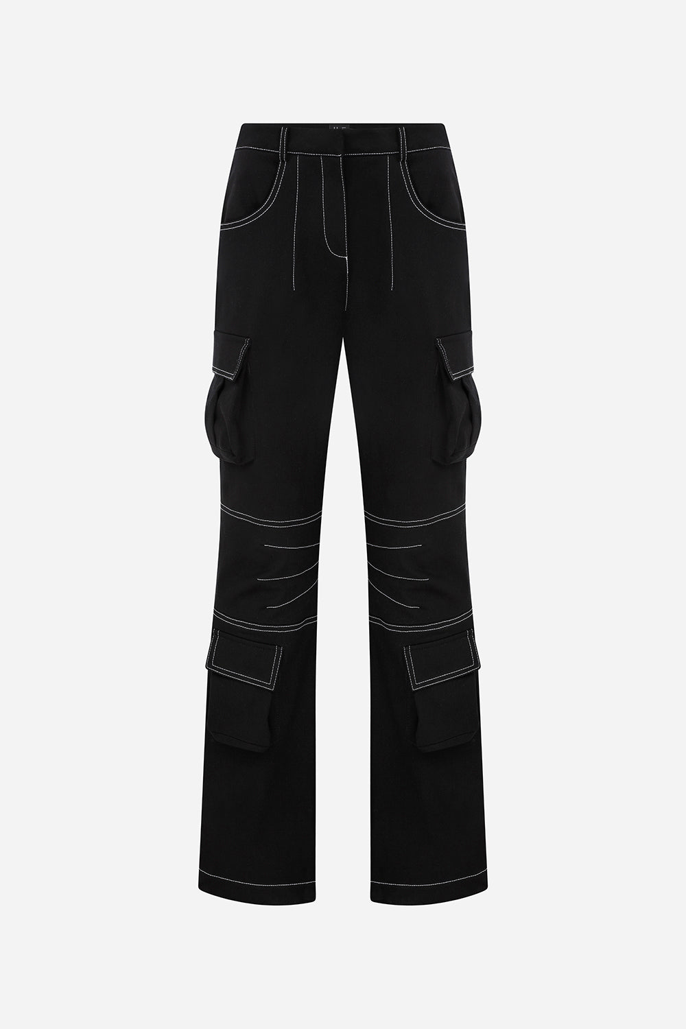 Gabrielle - Contrast Stitching Detailed Worker Trousers