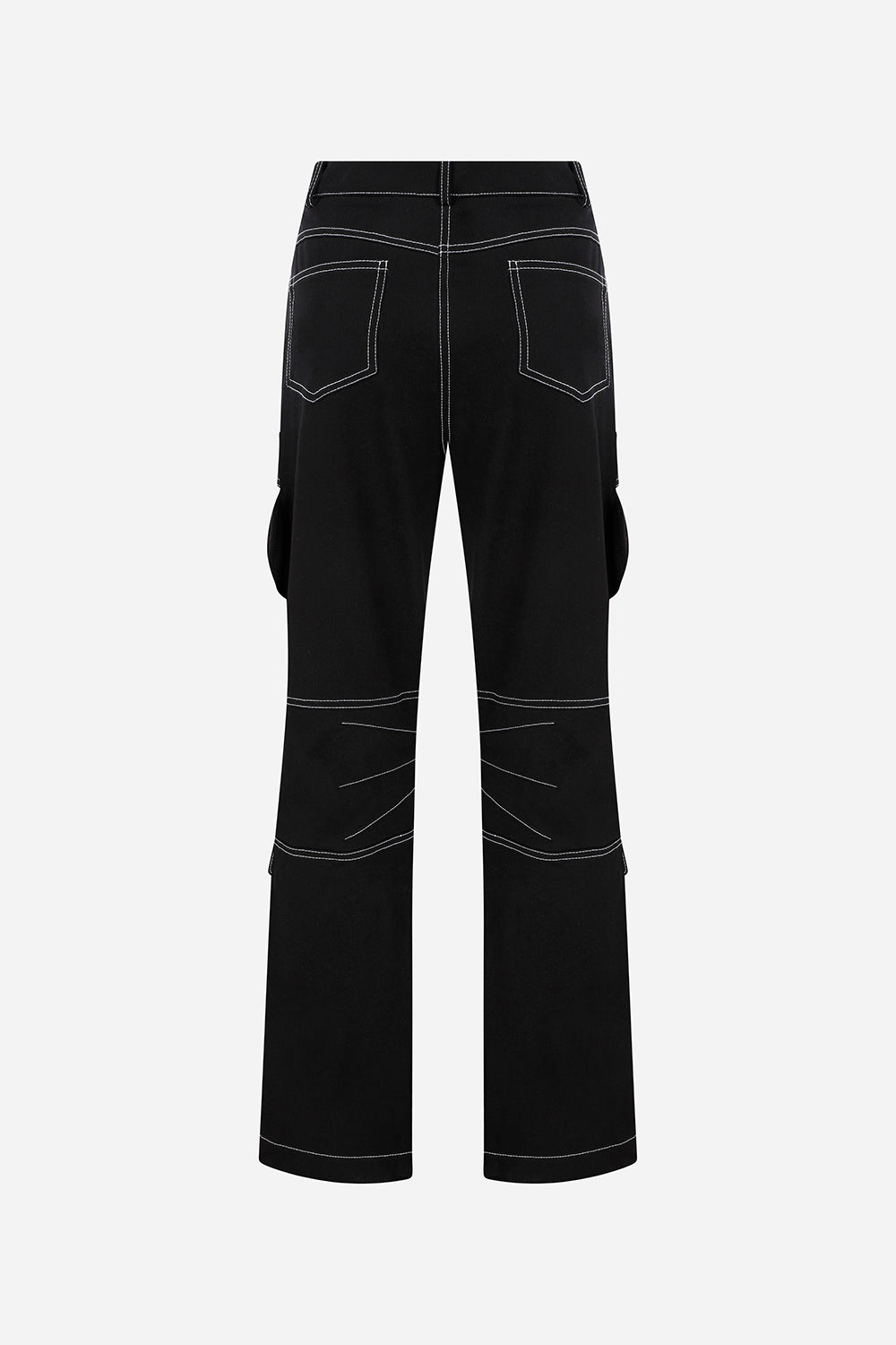 Gabrielle - Contrast Stitching Detailed Worker Trousers