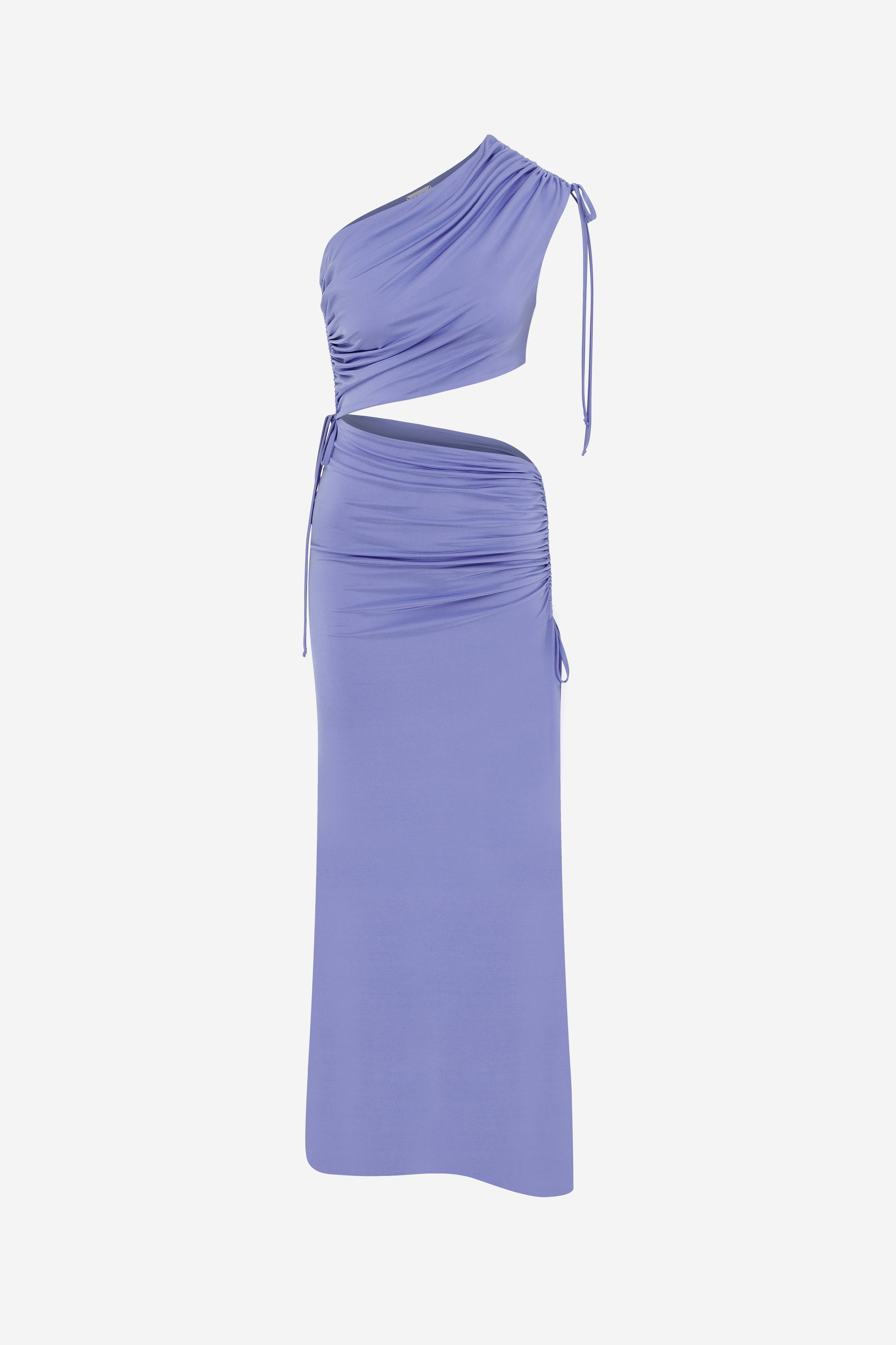 AGATTI-ONE SHOULDER CUT OUT DRESS in Lilac