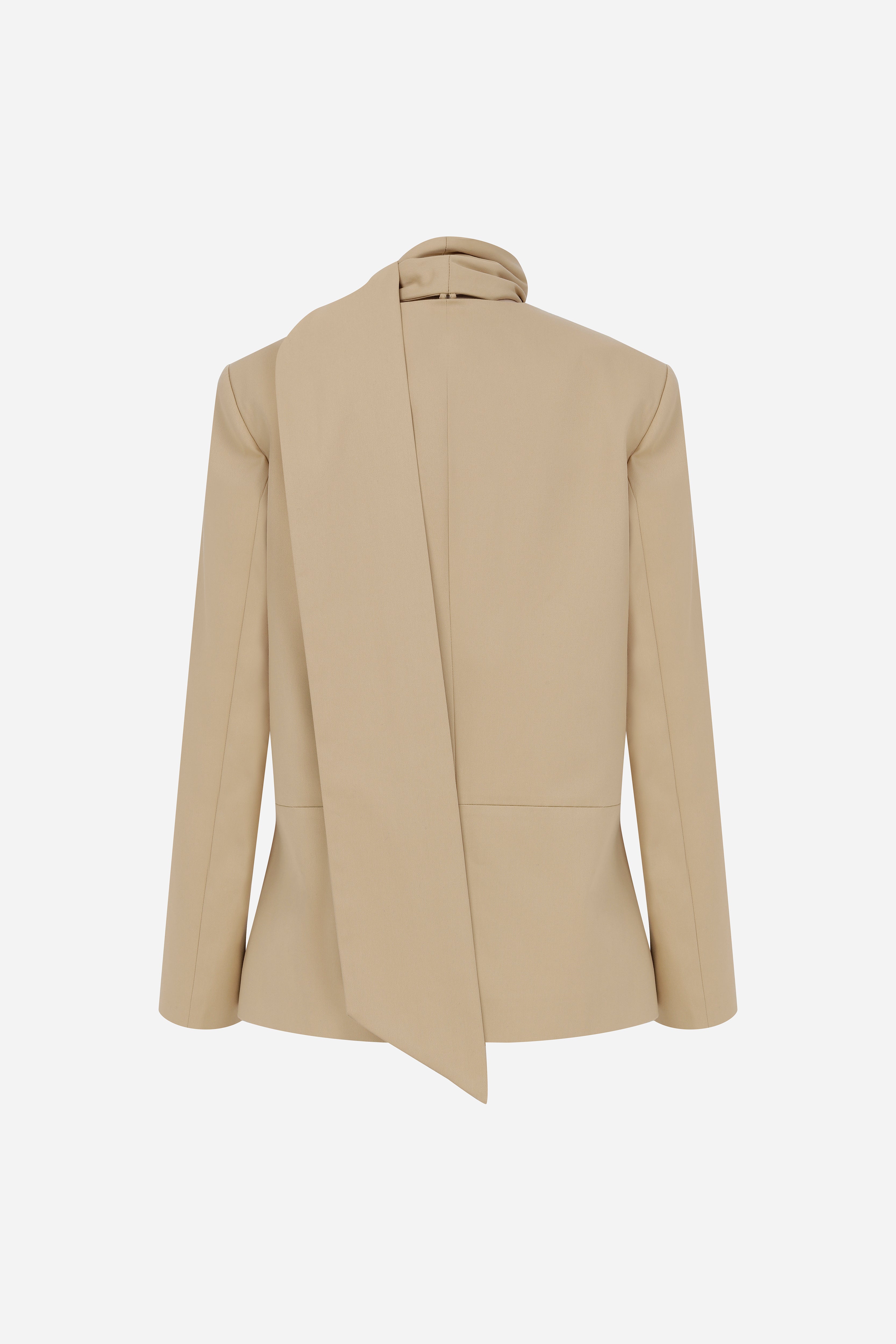 Anny - Oversized Blazer with Scarf Detail