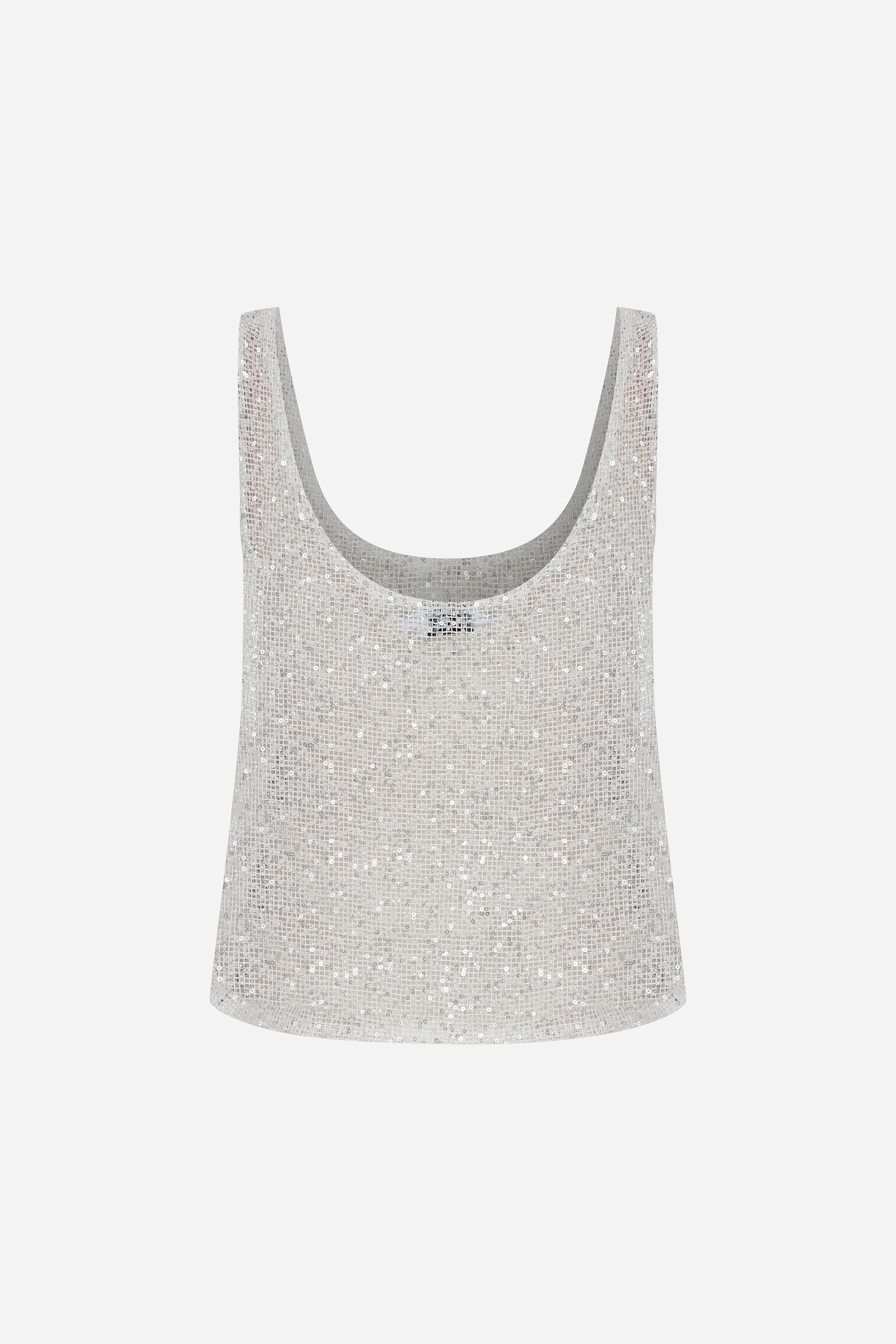 Lend - U Neck Sequin Tank Top
