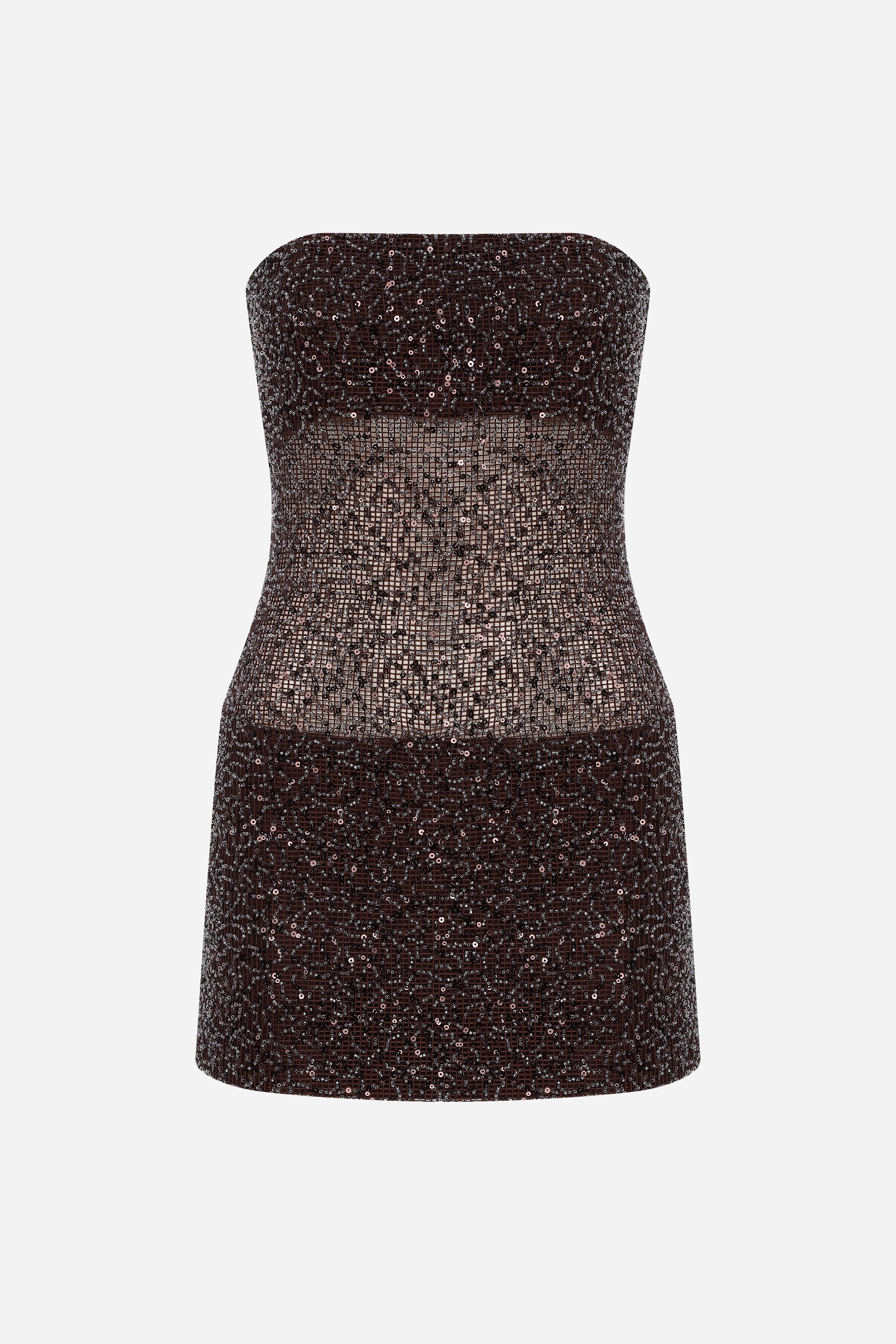 Lisa - Strapless Mini Sequin Dress