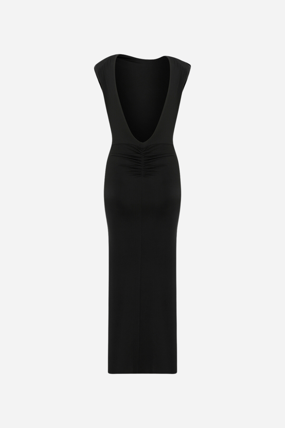 Maya - Jersey dress with back decolte in black