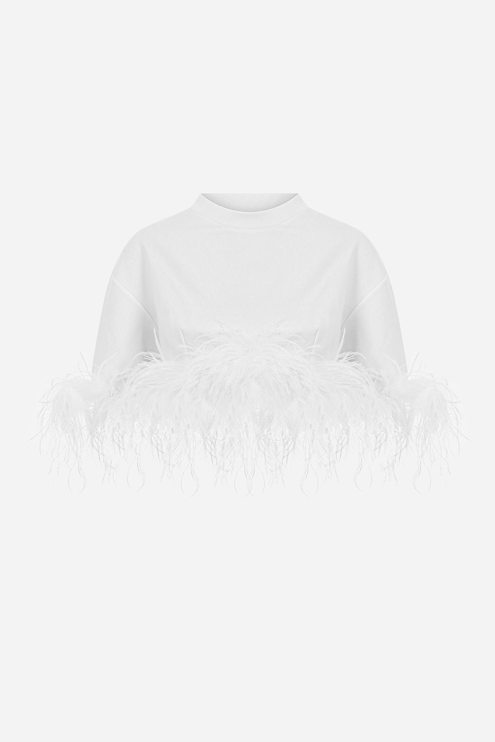 Bella - Crop Top With Feathers