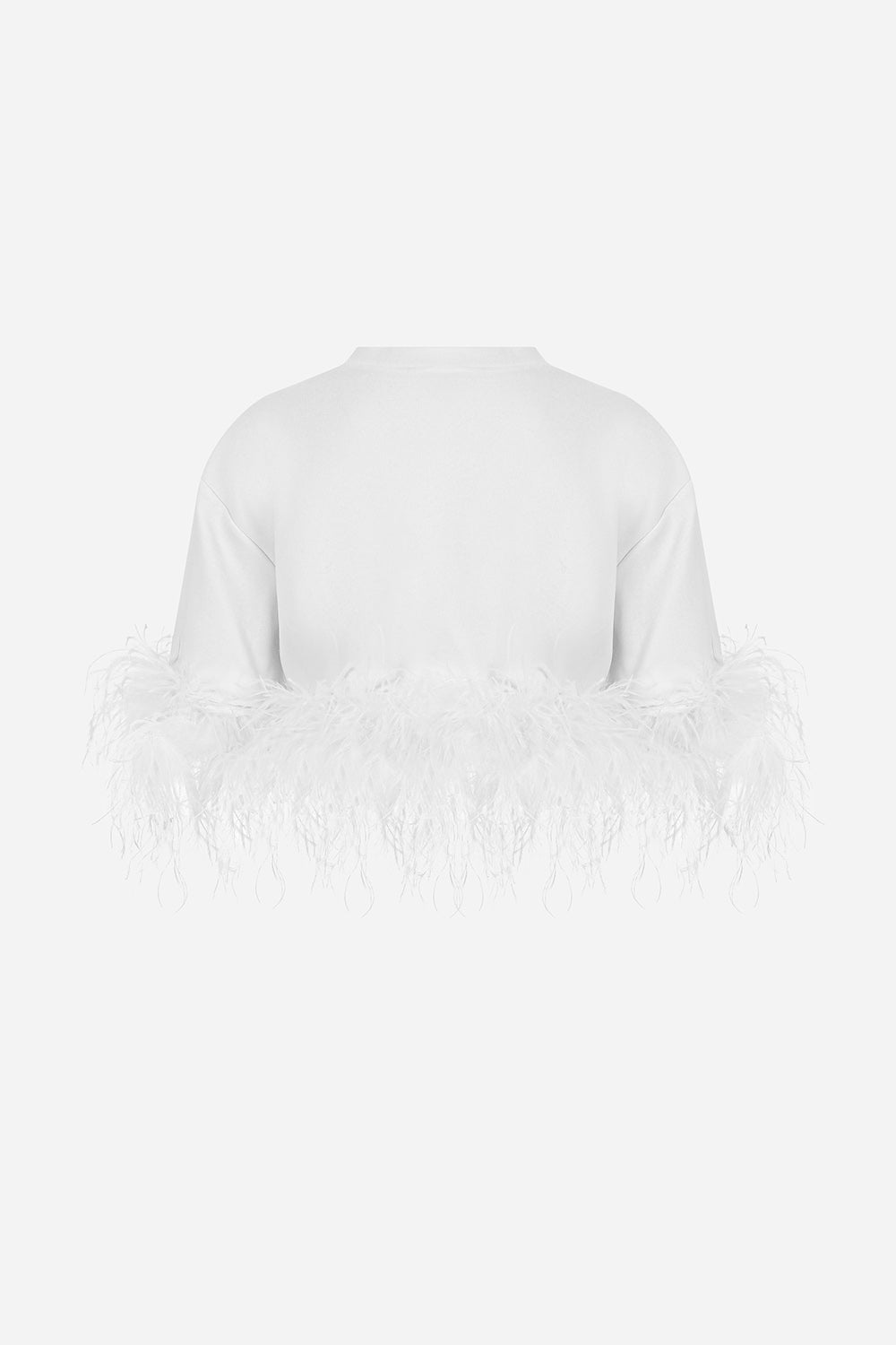 Bella - Crop Top With Feathers