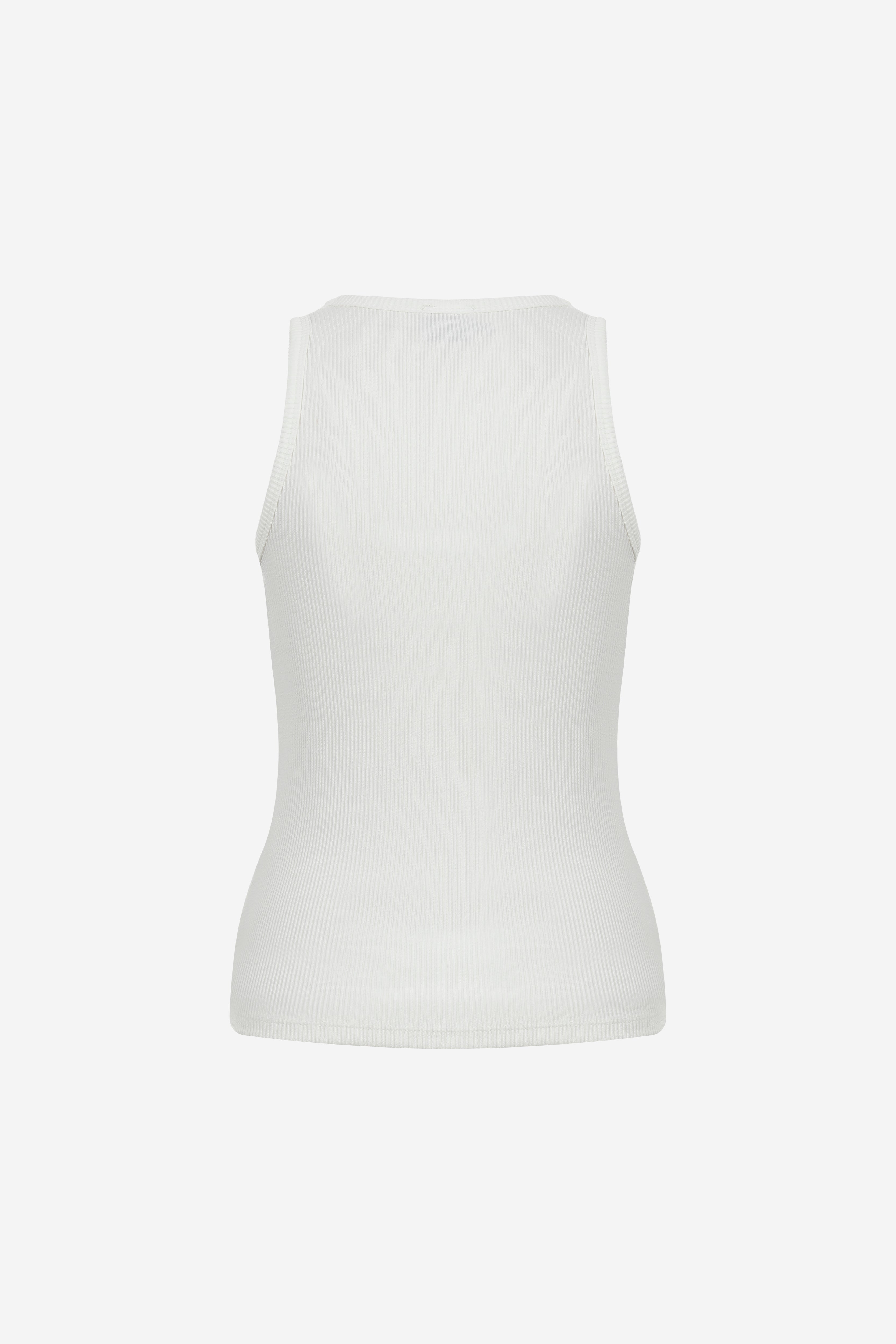 ENA - U NECK WHITE TANK TOP