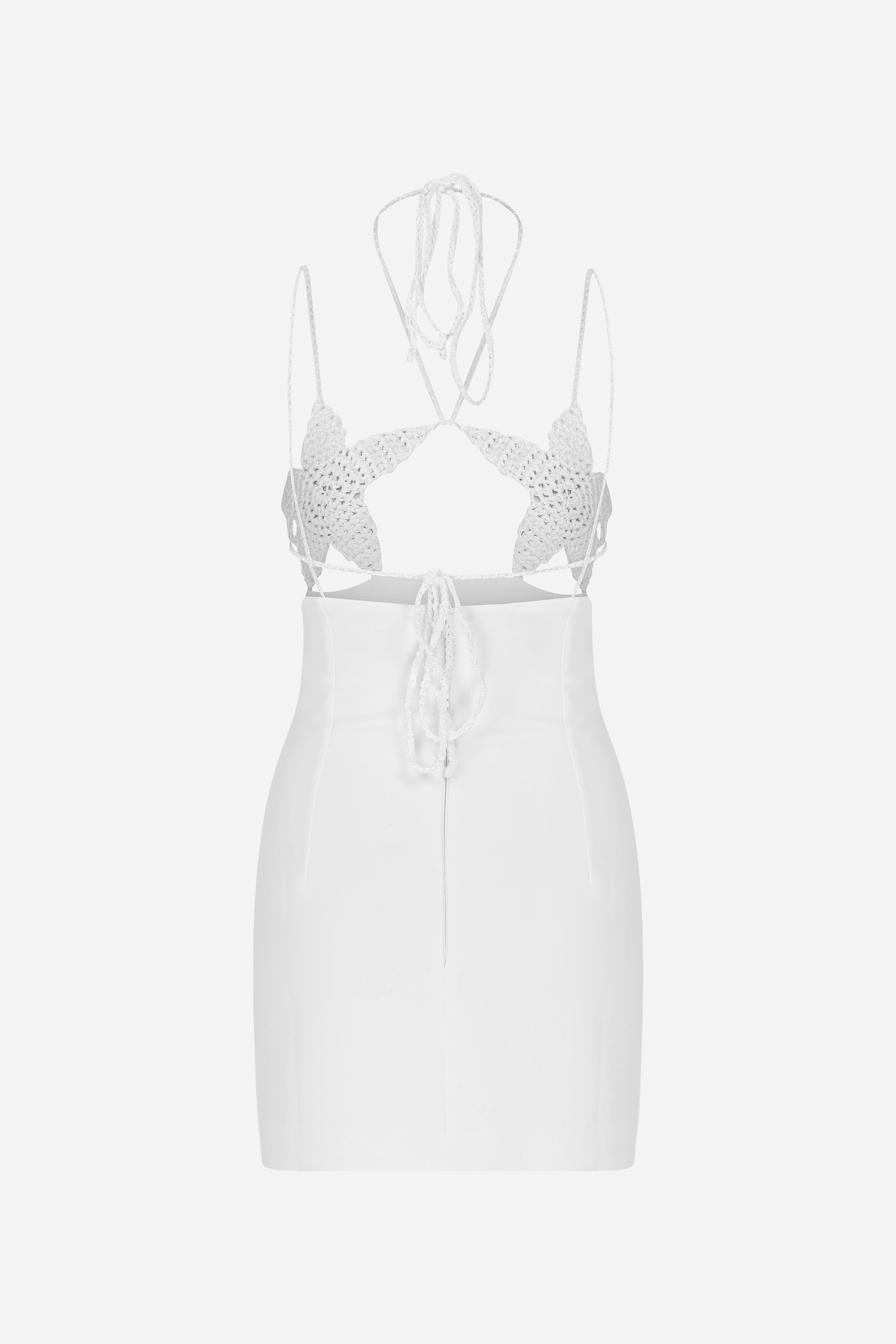 FEVER-MINI DRESS WITH HANDMADE STAR DETAILS