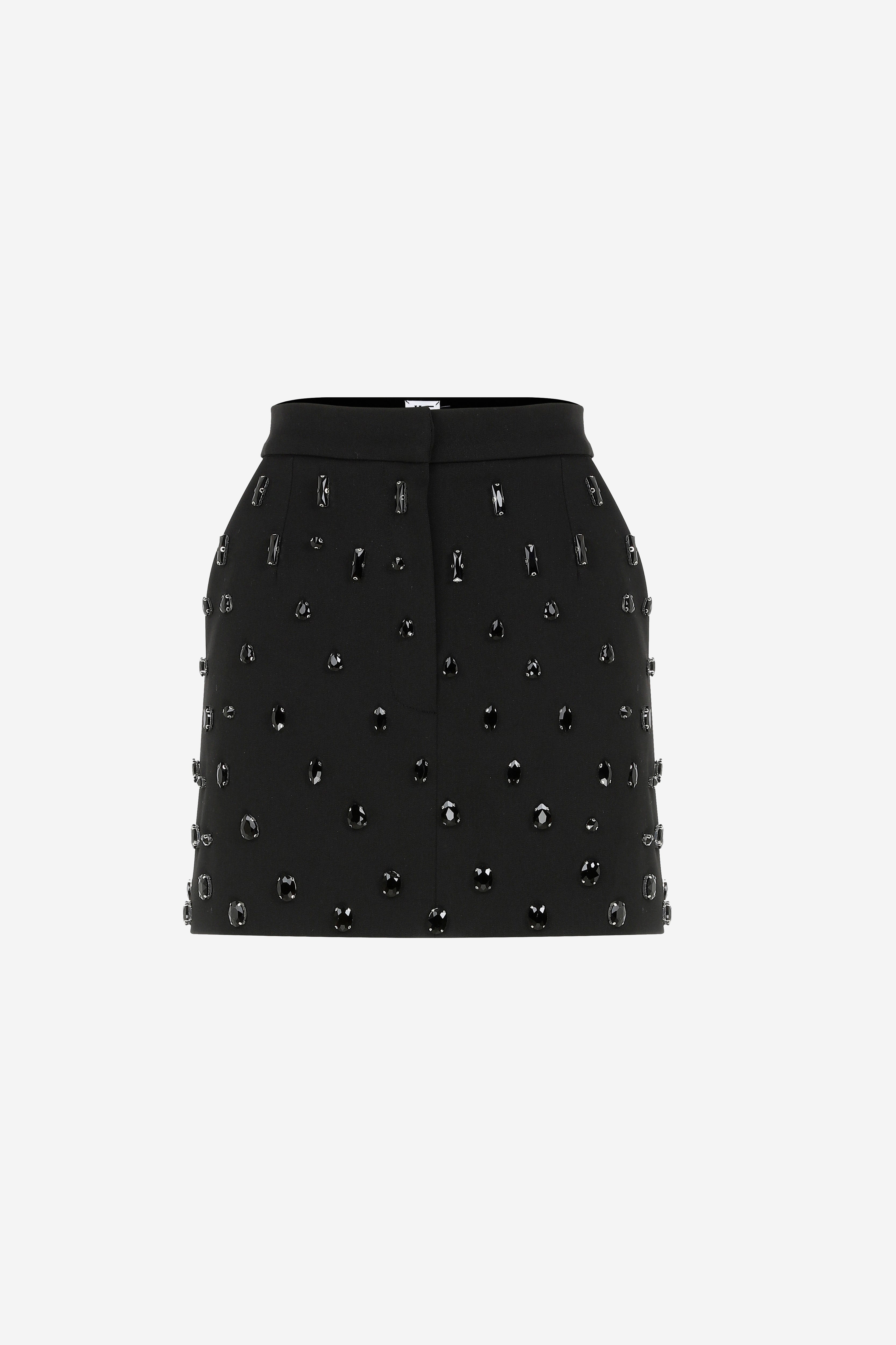 ILTA - STONE EMBROIDERED MINI SKIRT