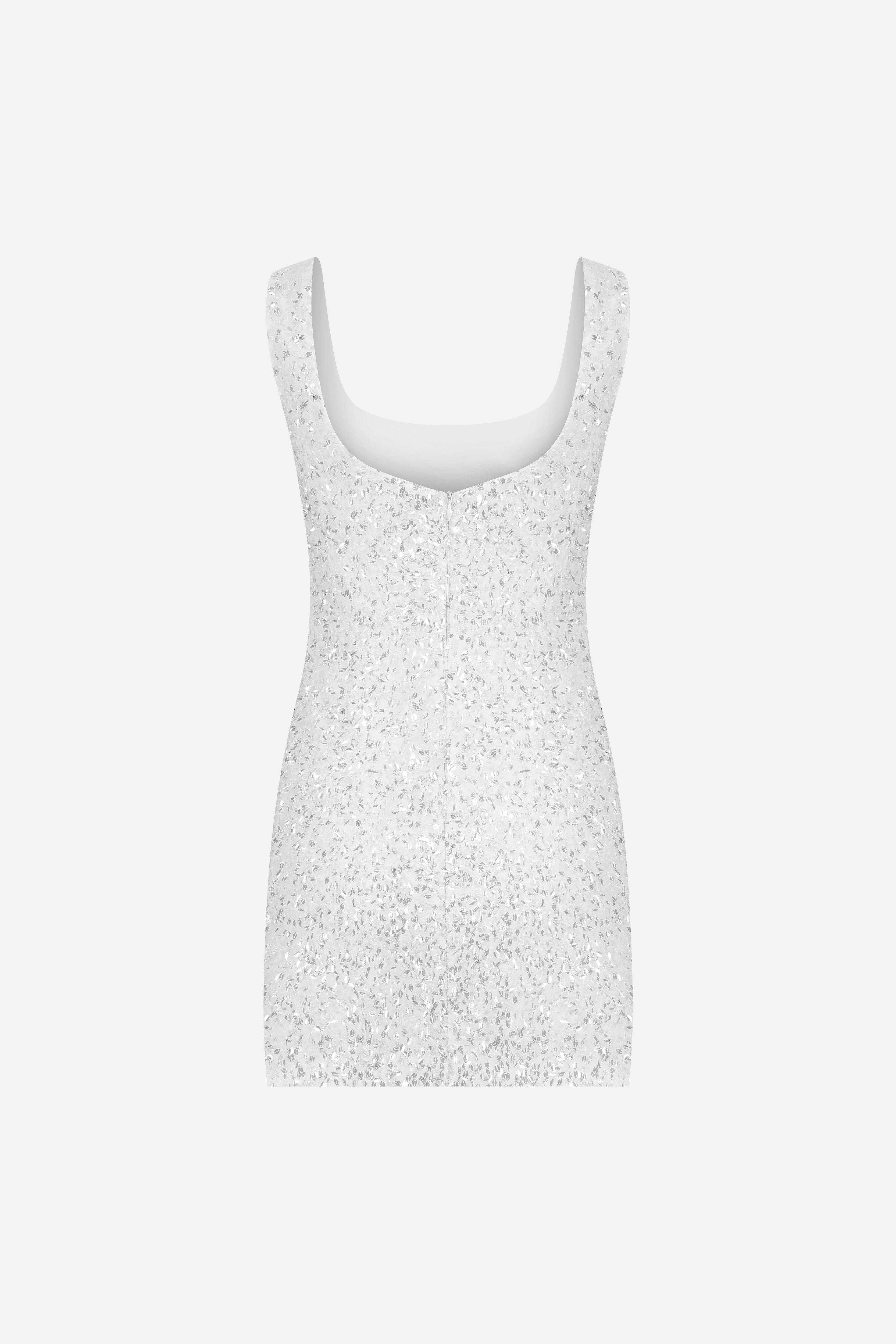 ISADORA-U NECK MINI SEQUIN DRESS
