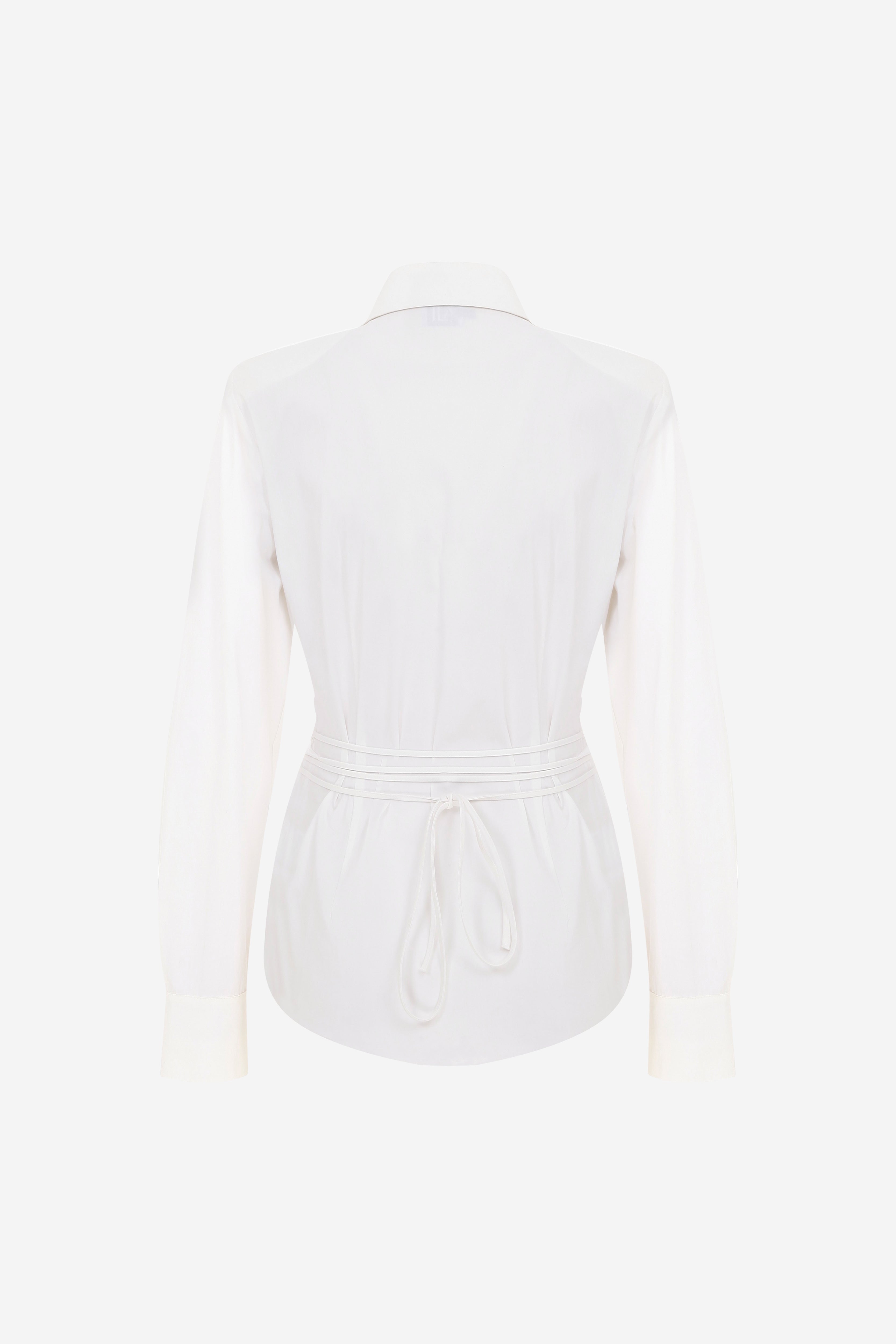 LUAN - COTTON SHIRT WITH SHOULDER PADS
