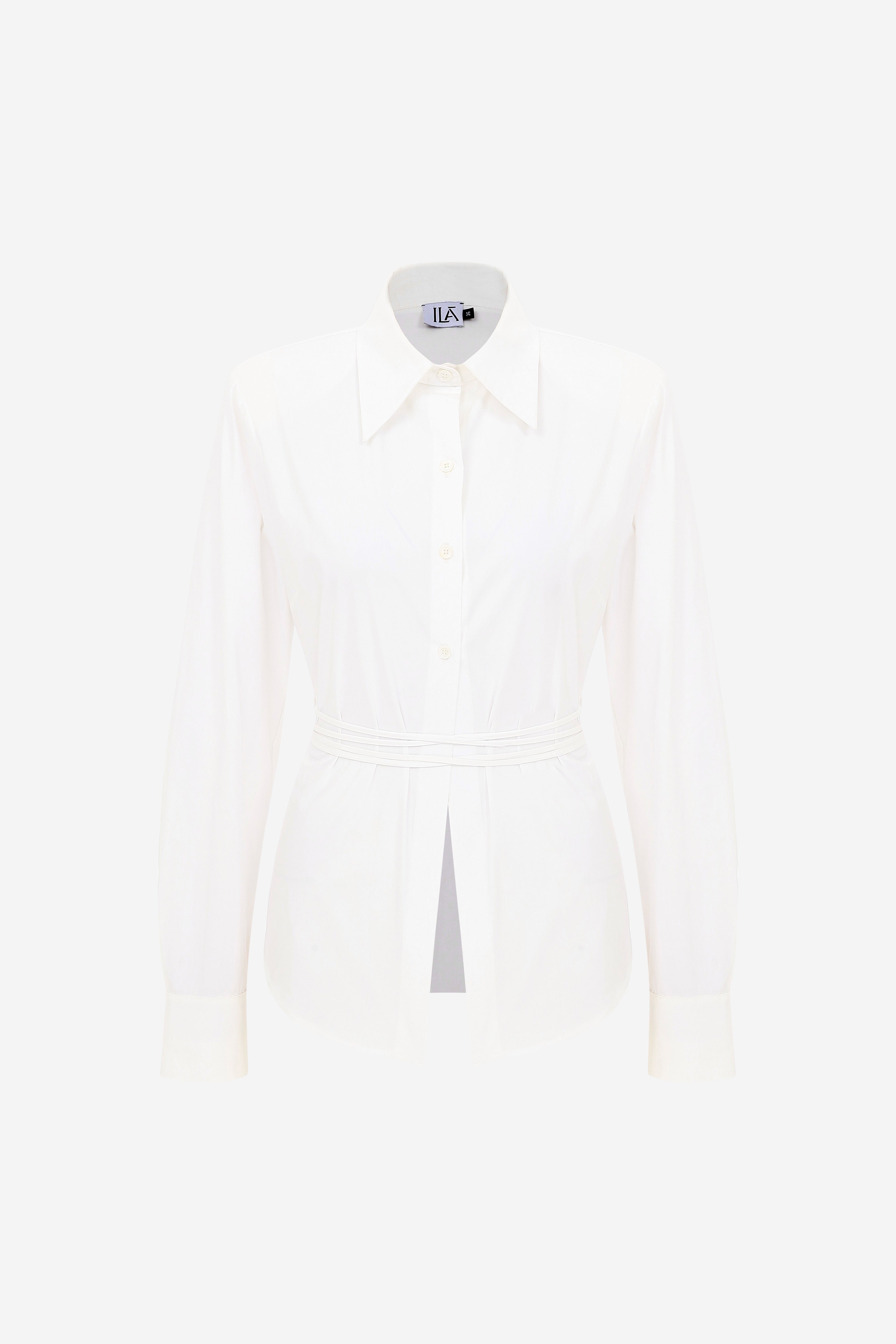 LUAN - COTTON SHIRT WITH SHOULDER PADS