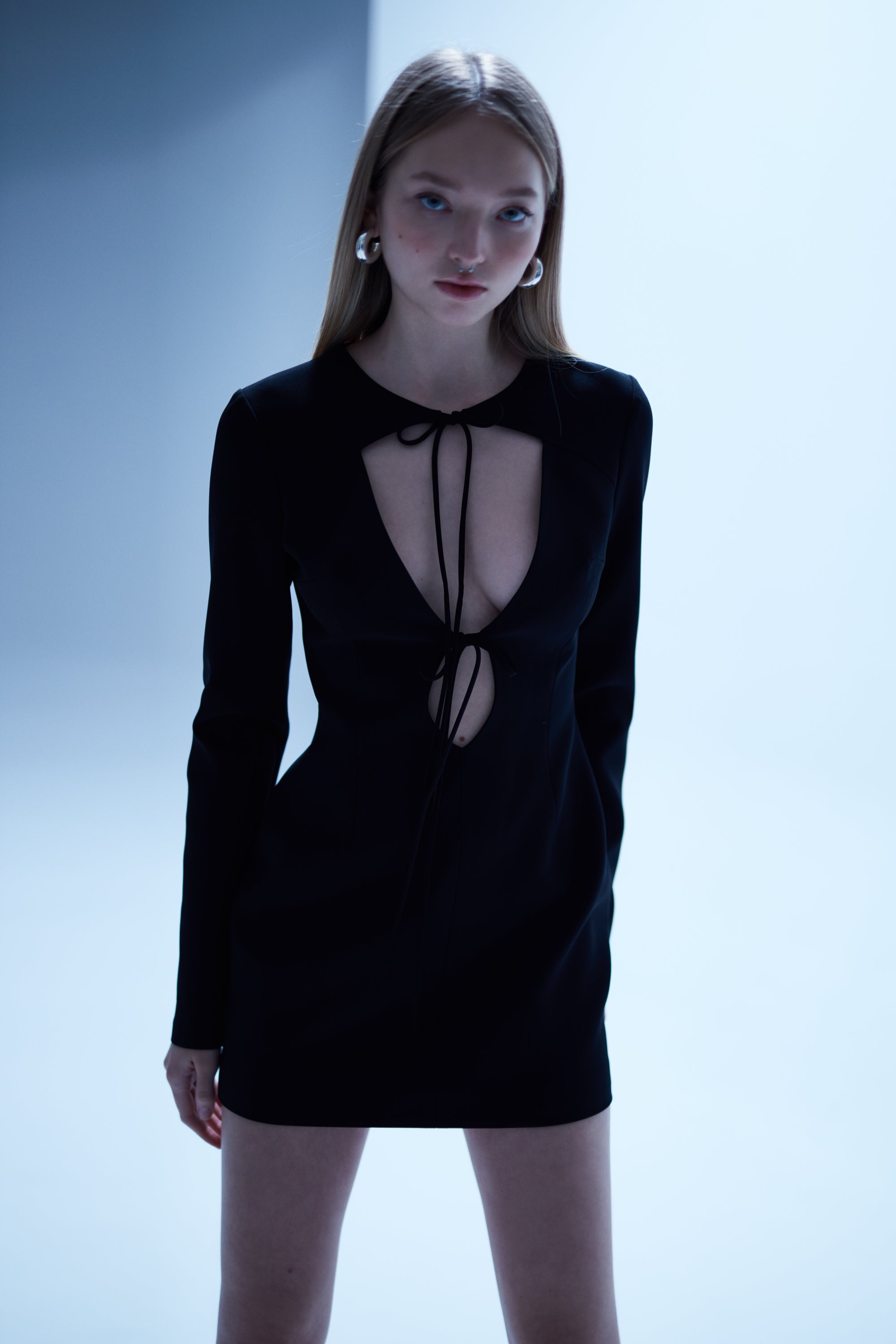 MERCURY - V NECK MINI DRESS