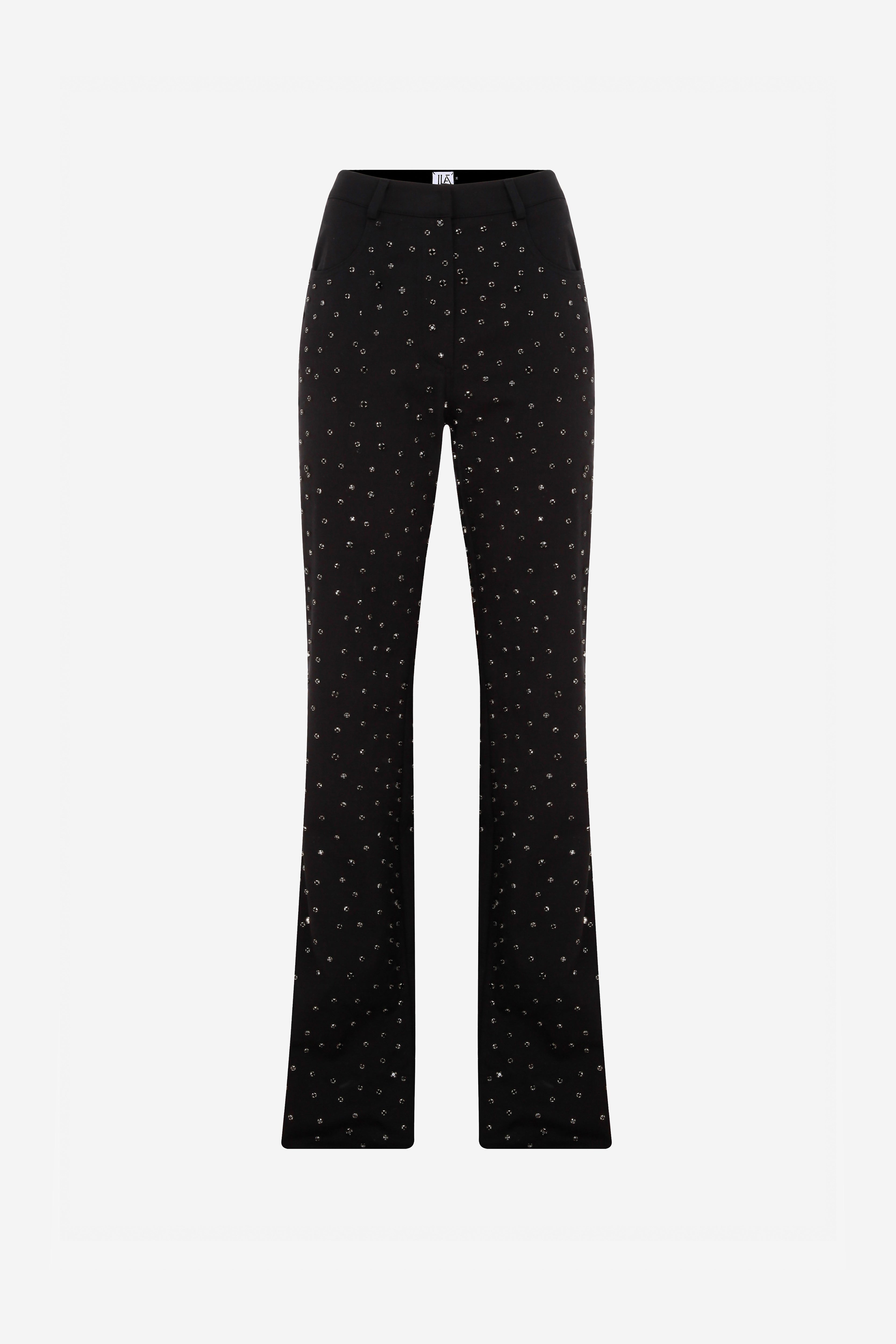 Mira - Embellished Cotton Trousers