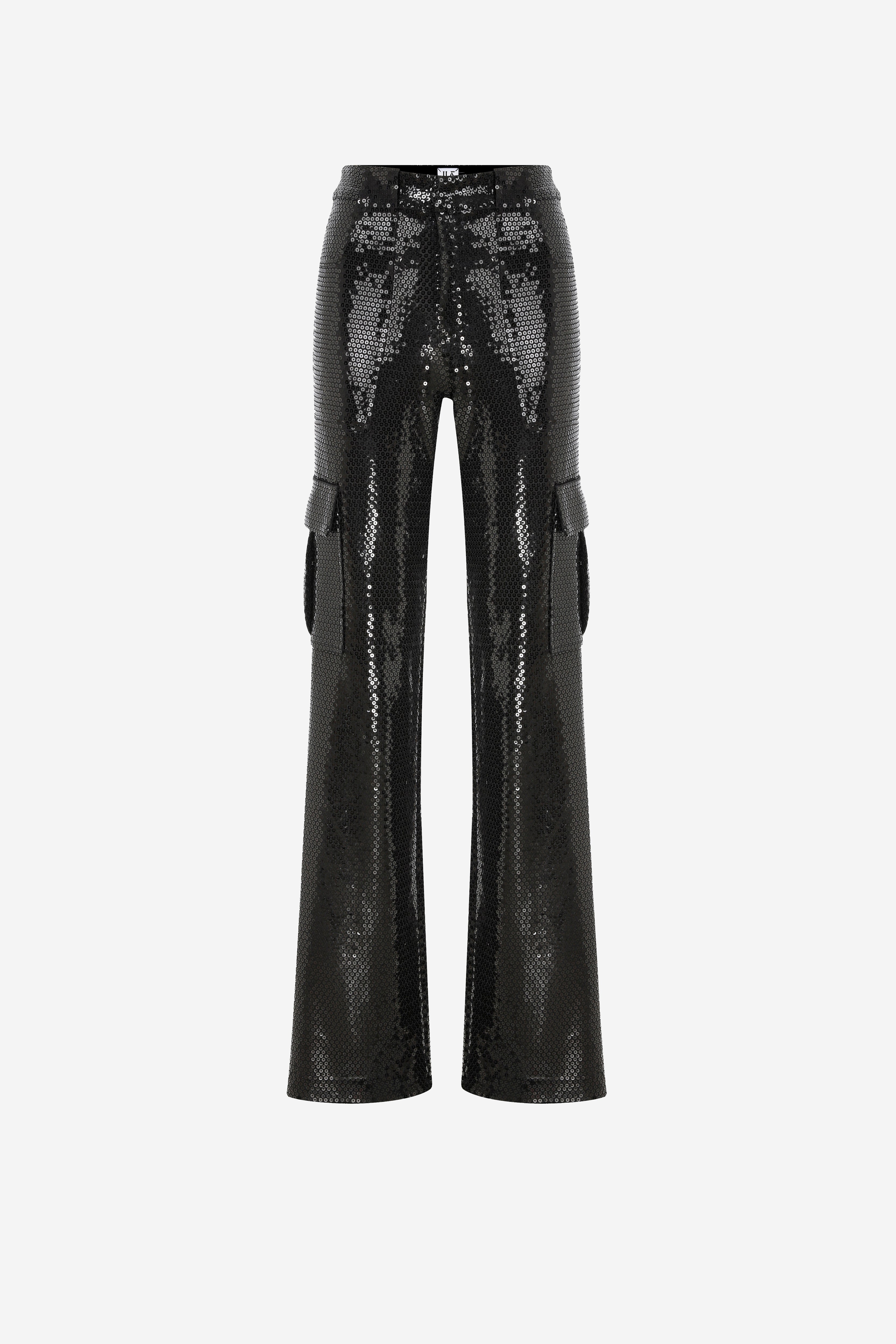 SASHA - SEQUIN CARGO TROUSERS