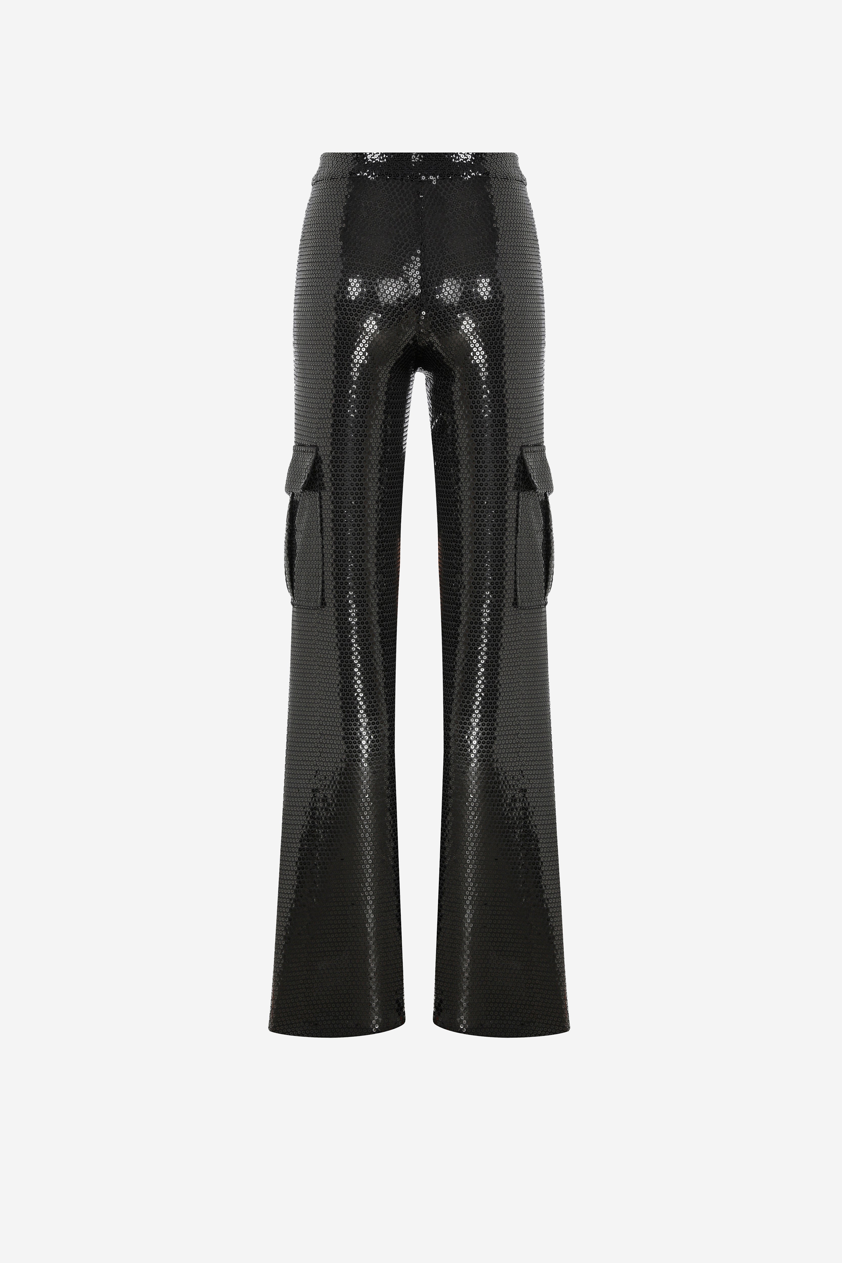SASHA - SEQUIN CARGO TROUSERS