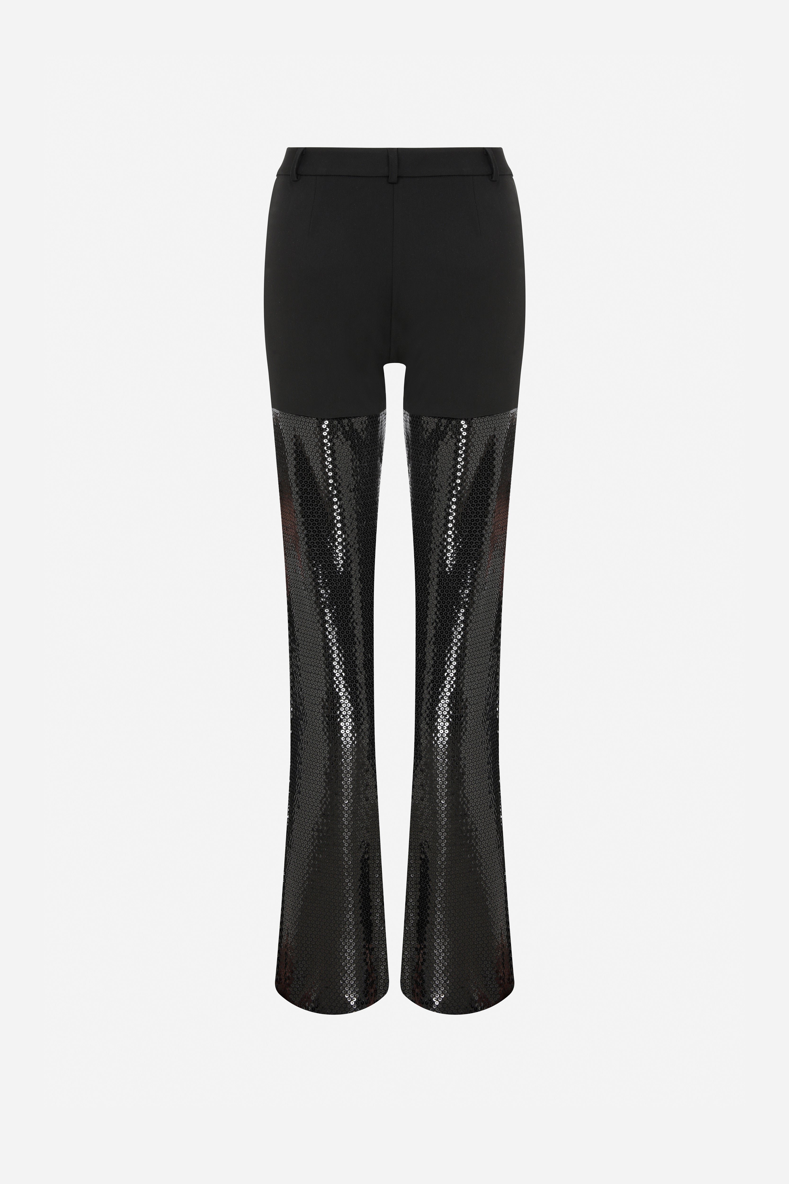 TAMELA - PATCHWORK TROUSERS WITH SEQUIN DETAILS