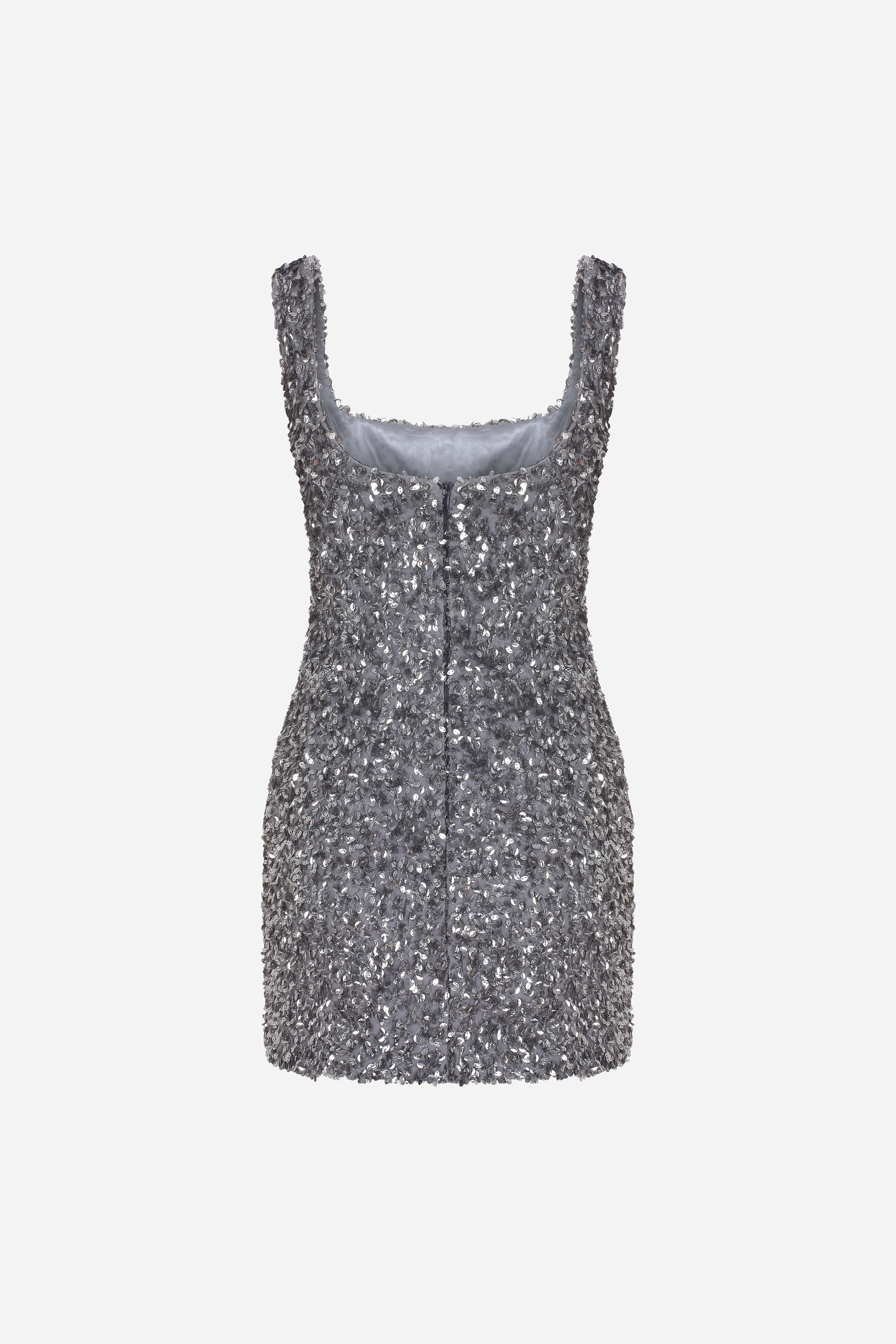Tiara - U Neck Mini Sequin Dress