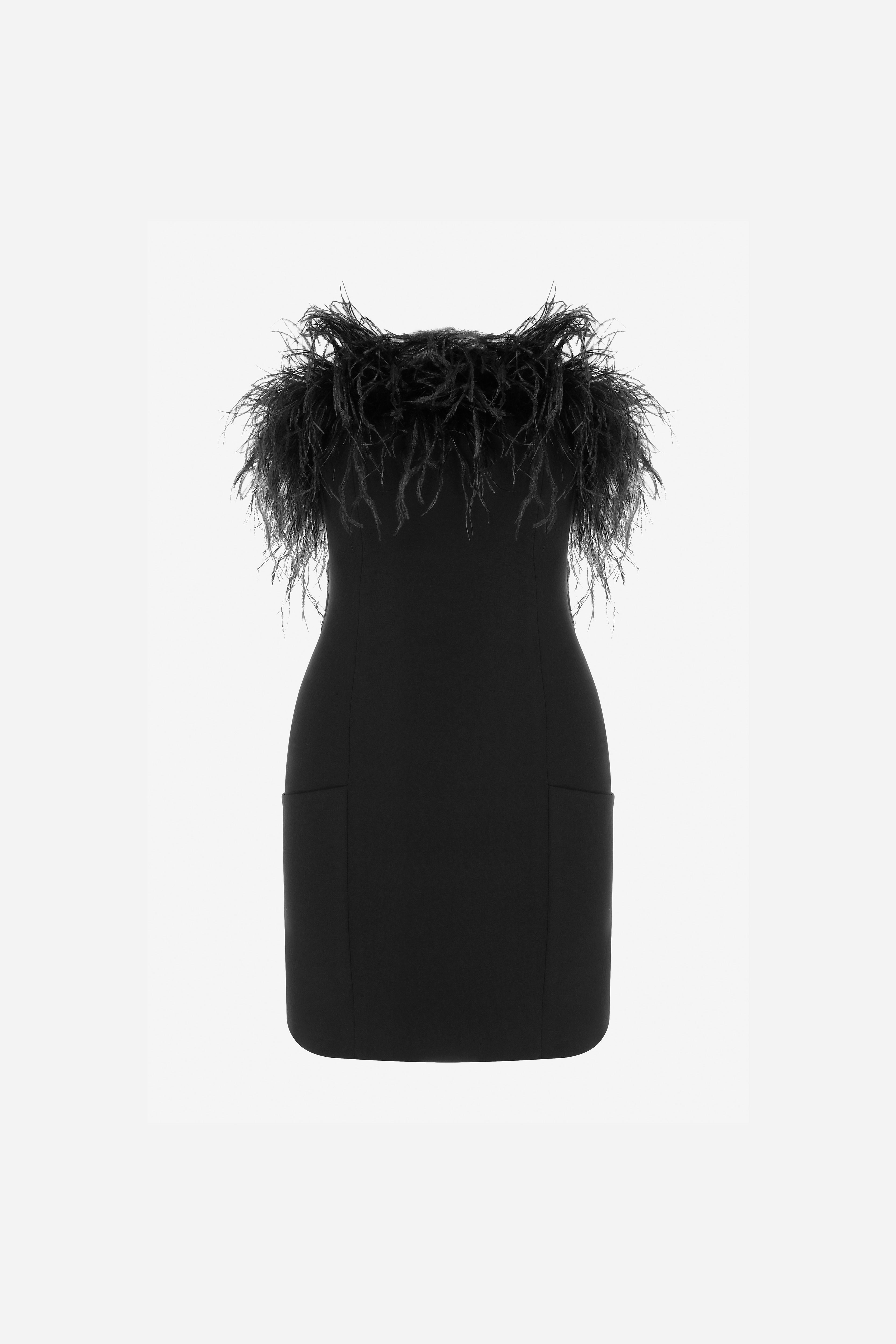 Drew - Strapless Mini dress in black