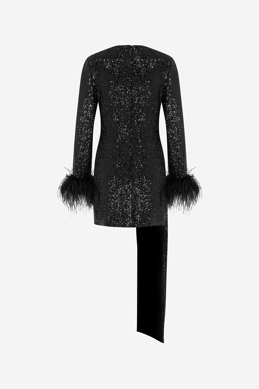Lulu - Mini Sequin Dress with Feathers