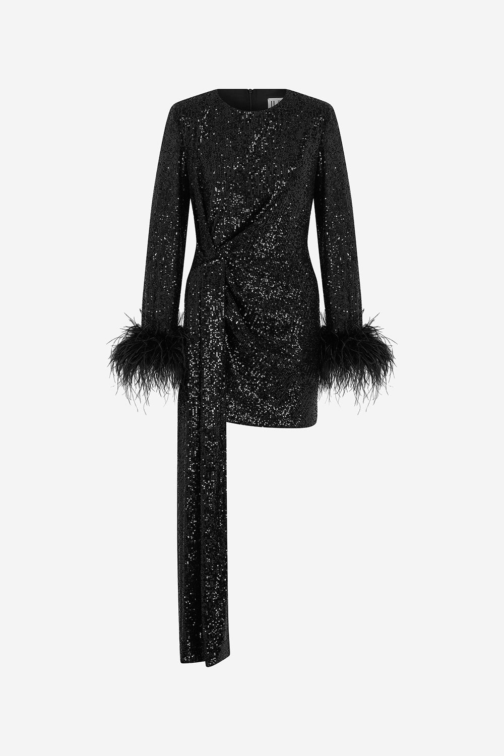 Lulu - Mini Sequin Dress with Feathers
