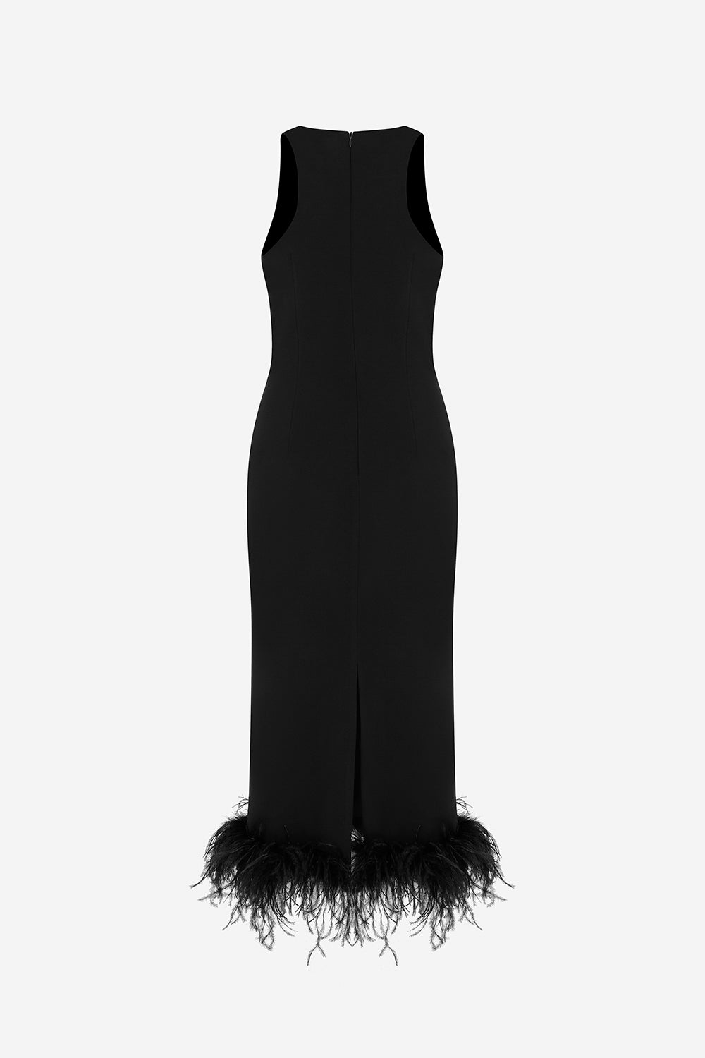 Puri - Midi Dress with Feather Trim