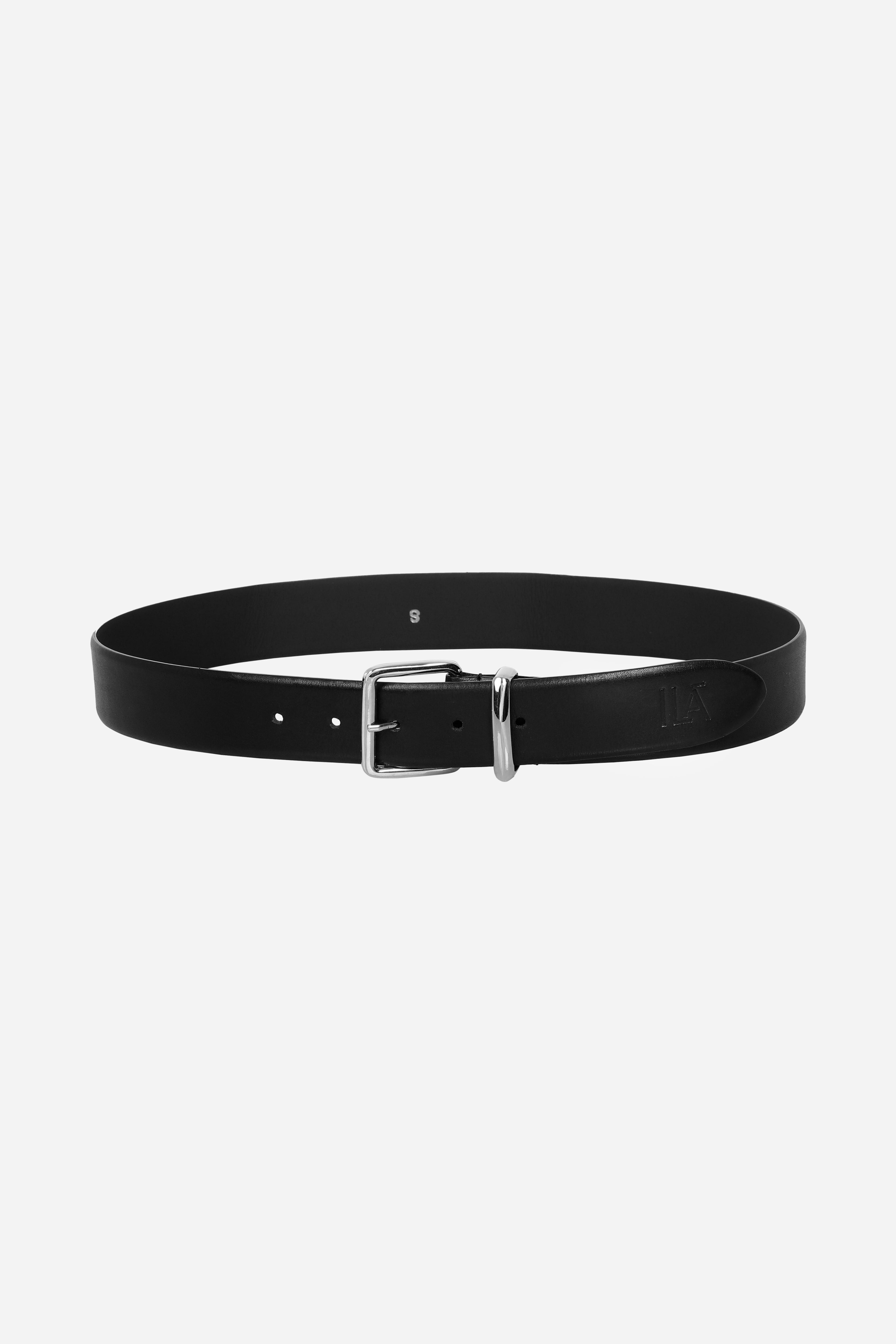ILA Leather Belt with Silver Buckle
