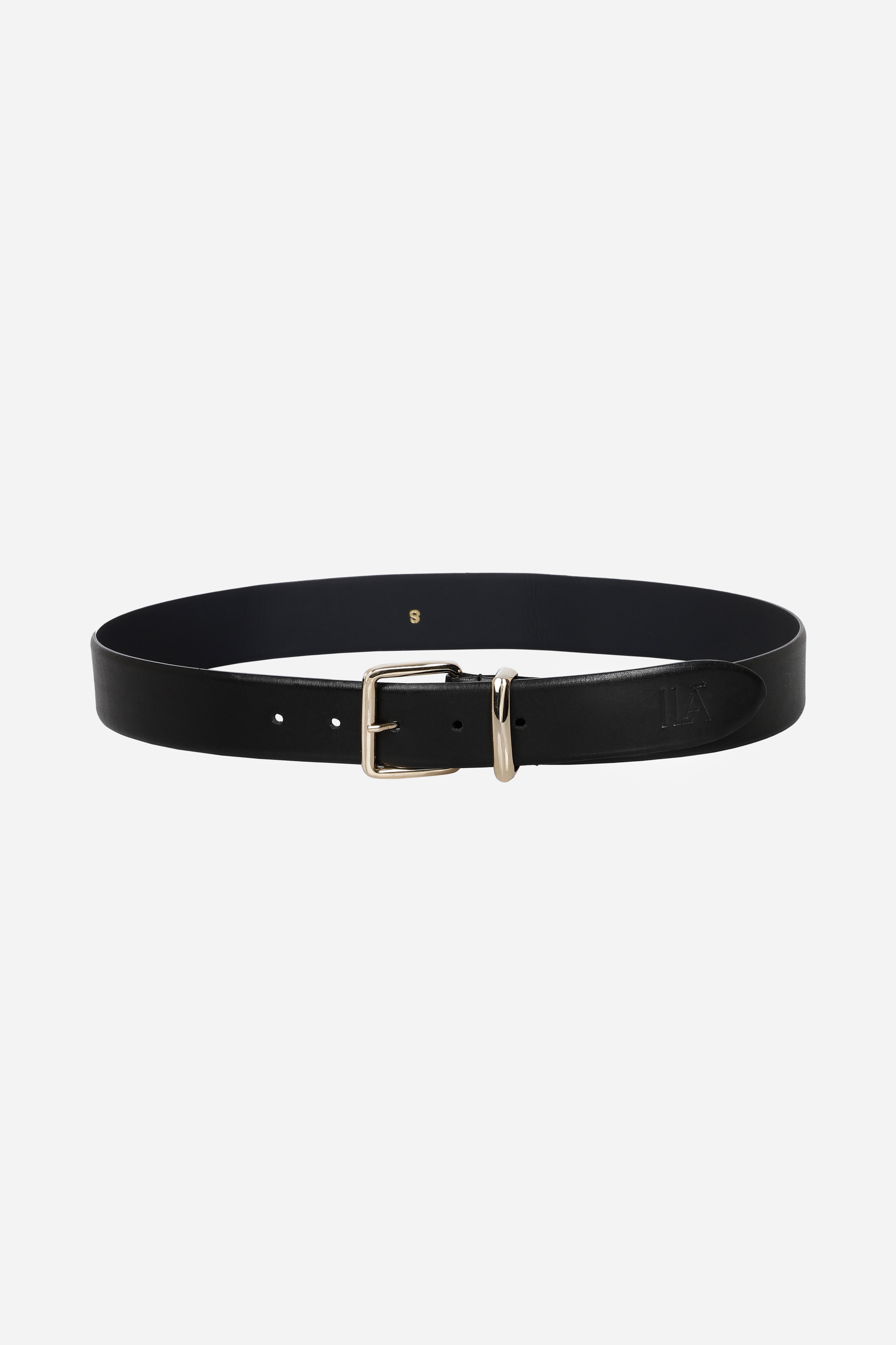 ILA Leather Belt with Gold Buckle