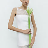 Sera-High Neck Beaded Mini Dress