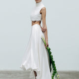 Ciel - Button-Detail Crop Top