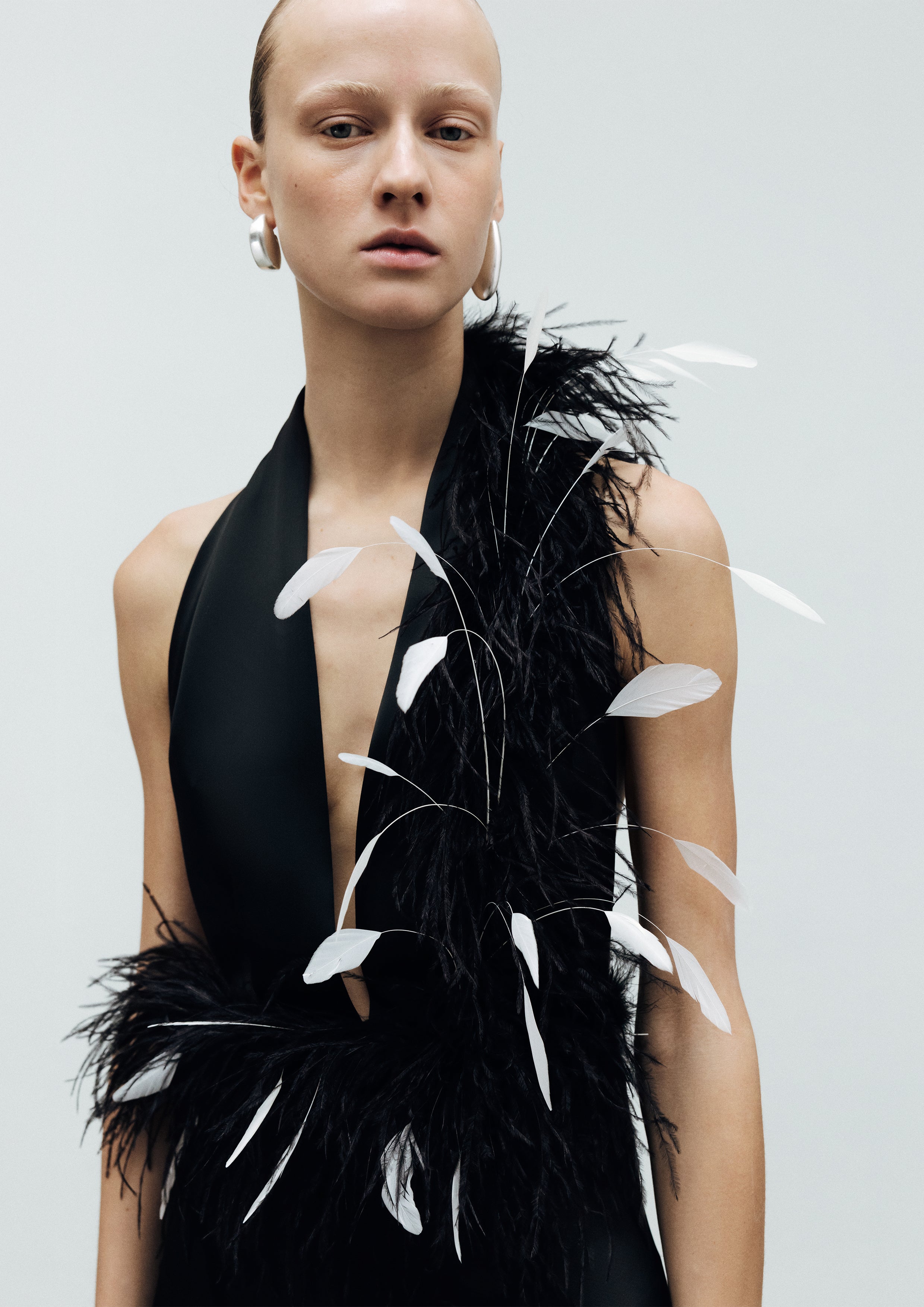 feathered maxi dress THE MOMENT MESH FEATHER MAXI DRESS