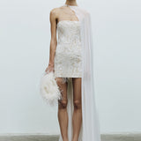 Skye - Strapless Lace Dress With Hand-Beaded Appliqué Detail