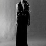 Carey - V-Neck Feathered Maxi Dress