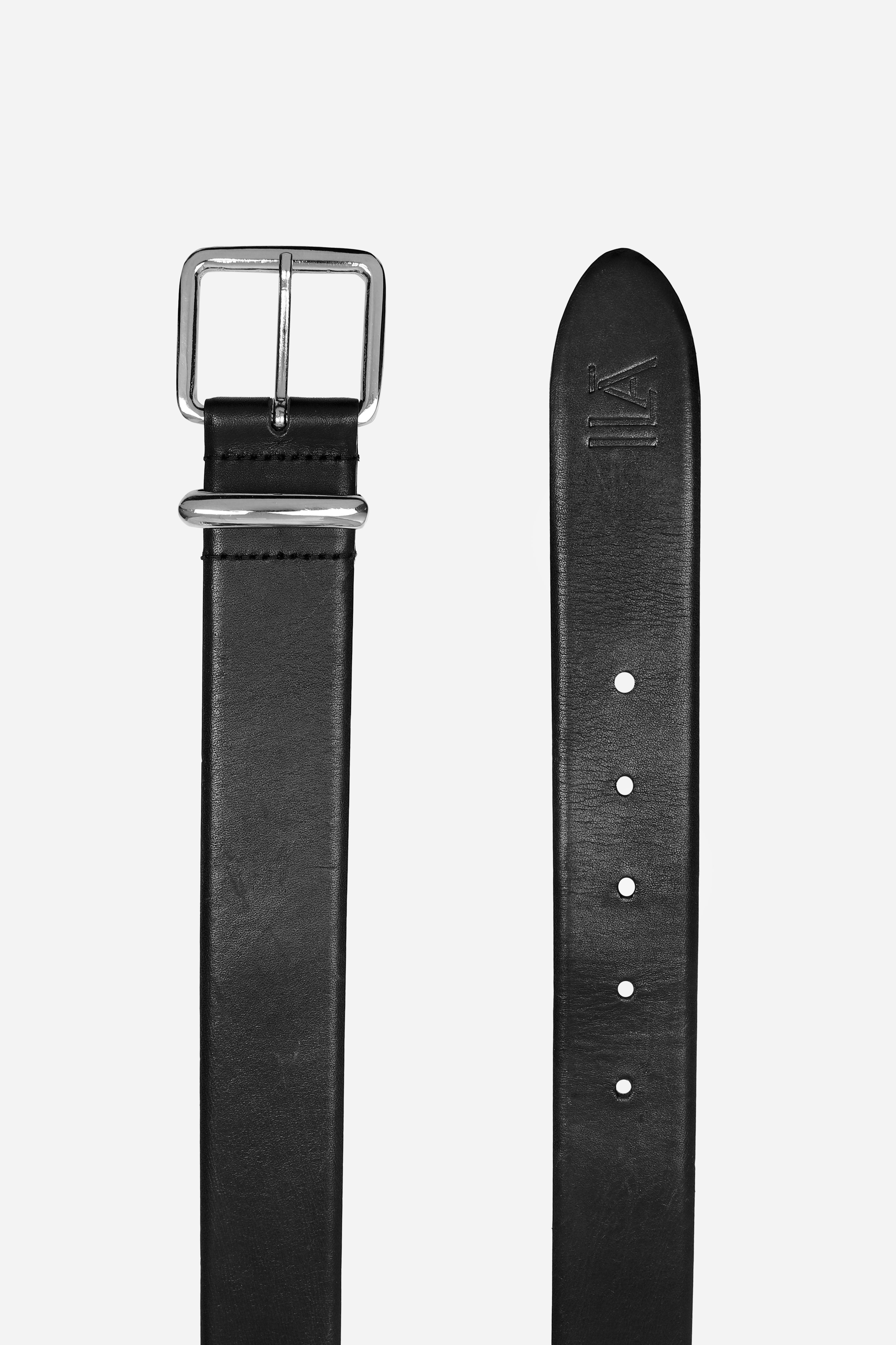 ILA Leather Belt with Silver Buckle