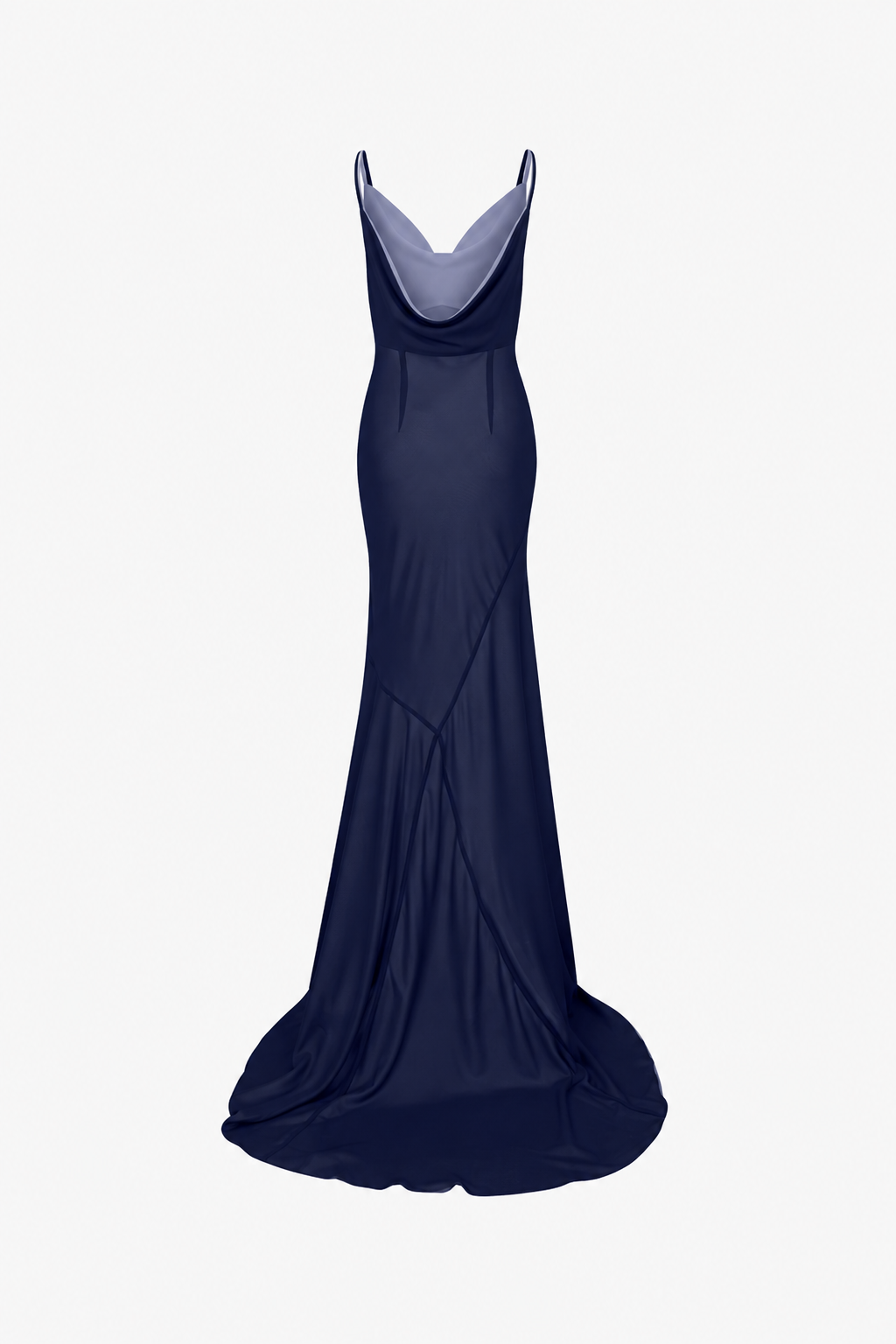 Solace Cowl-Neck Chiffon Maxi Dress in Royal Blue