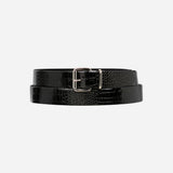 ILA - Extra Long Croco Belt in Black