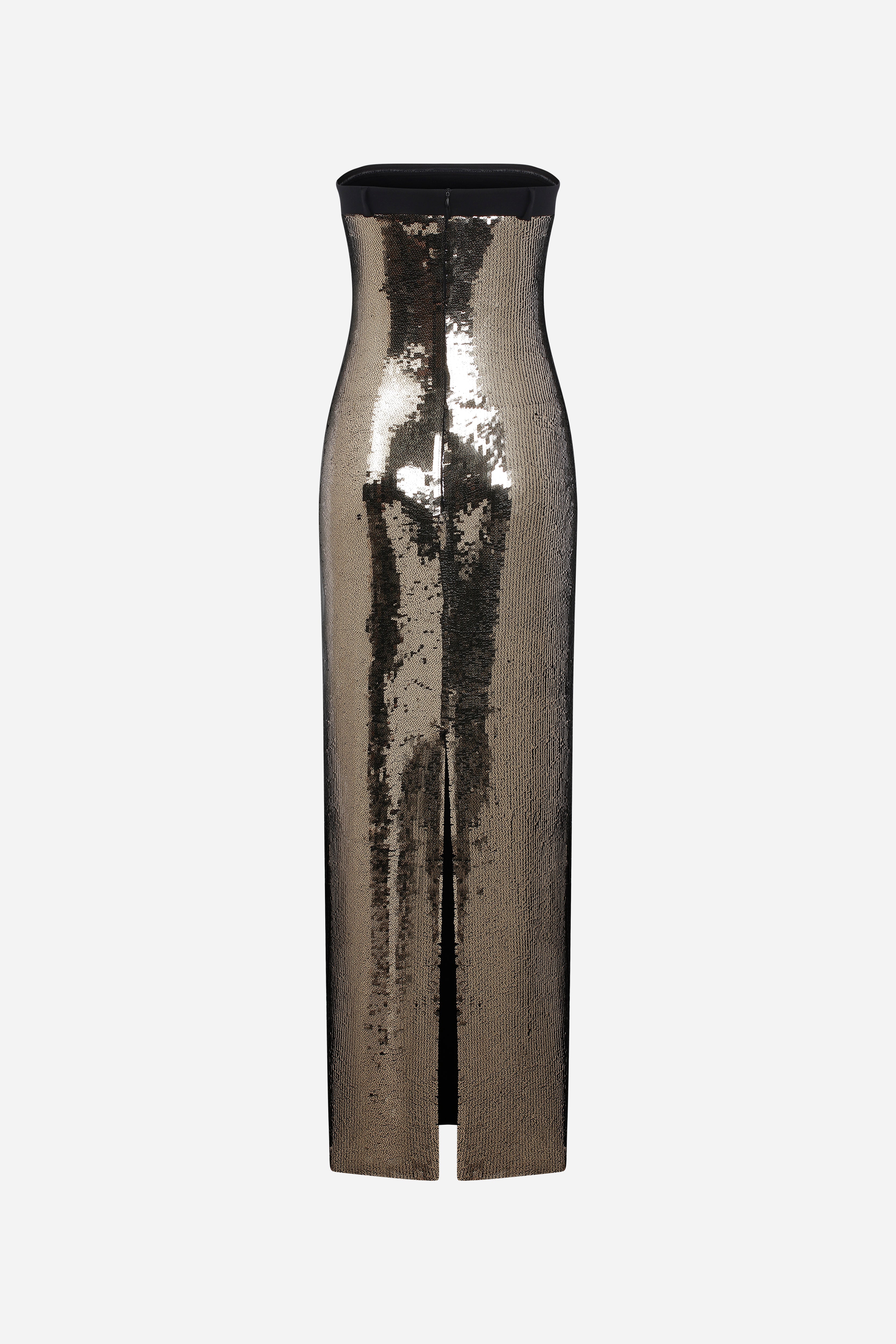 GLORIA - STRAPLESS SEQUIN MIDI DRESS