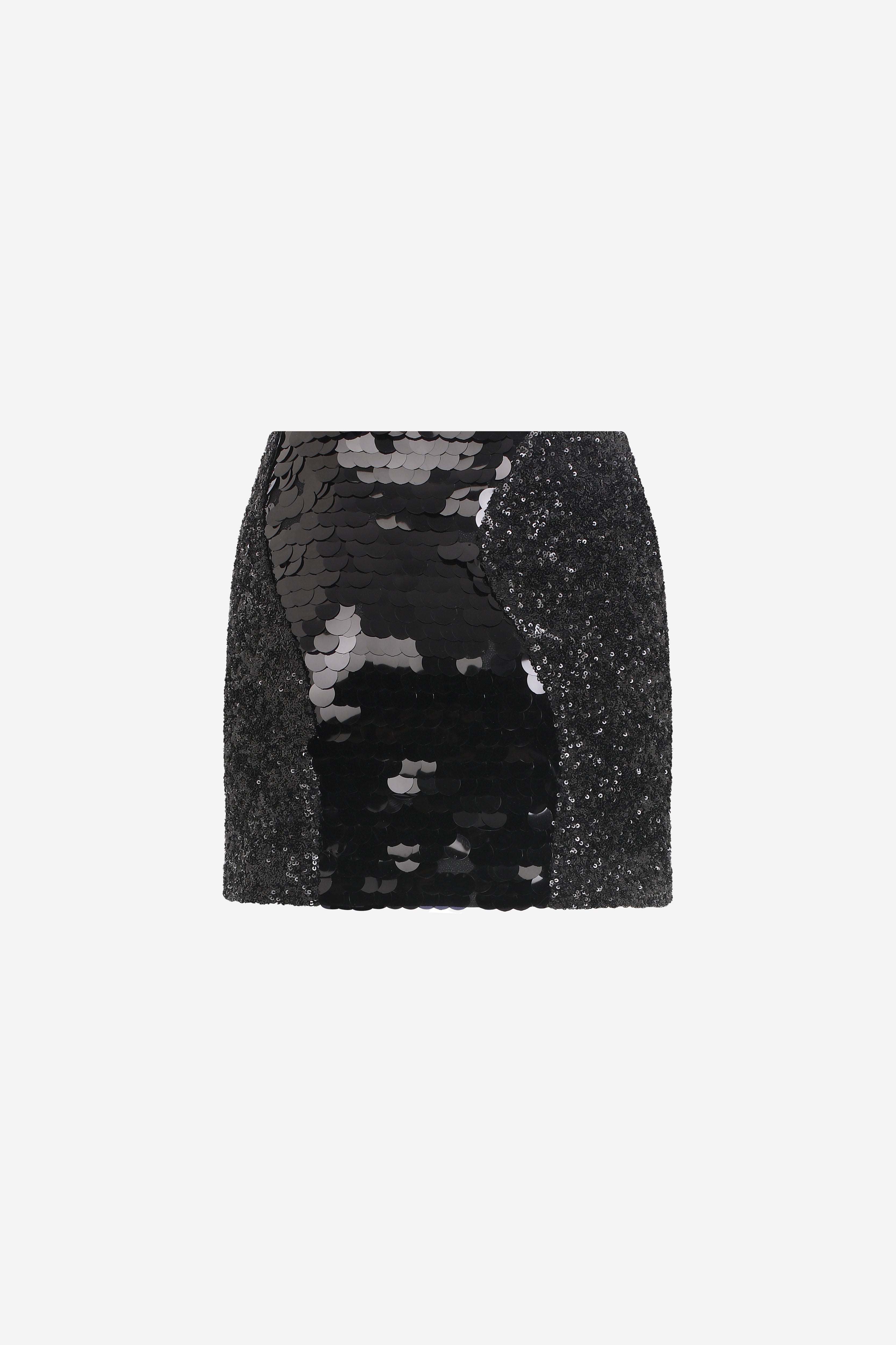 Thelma - Patchwork Sequin Mini Skirt