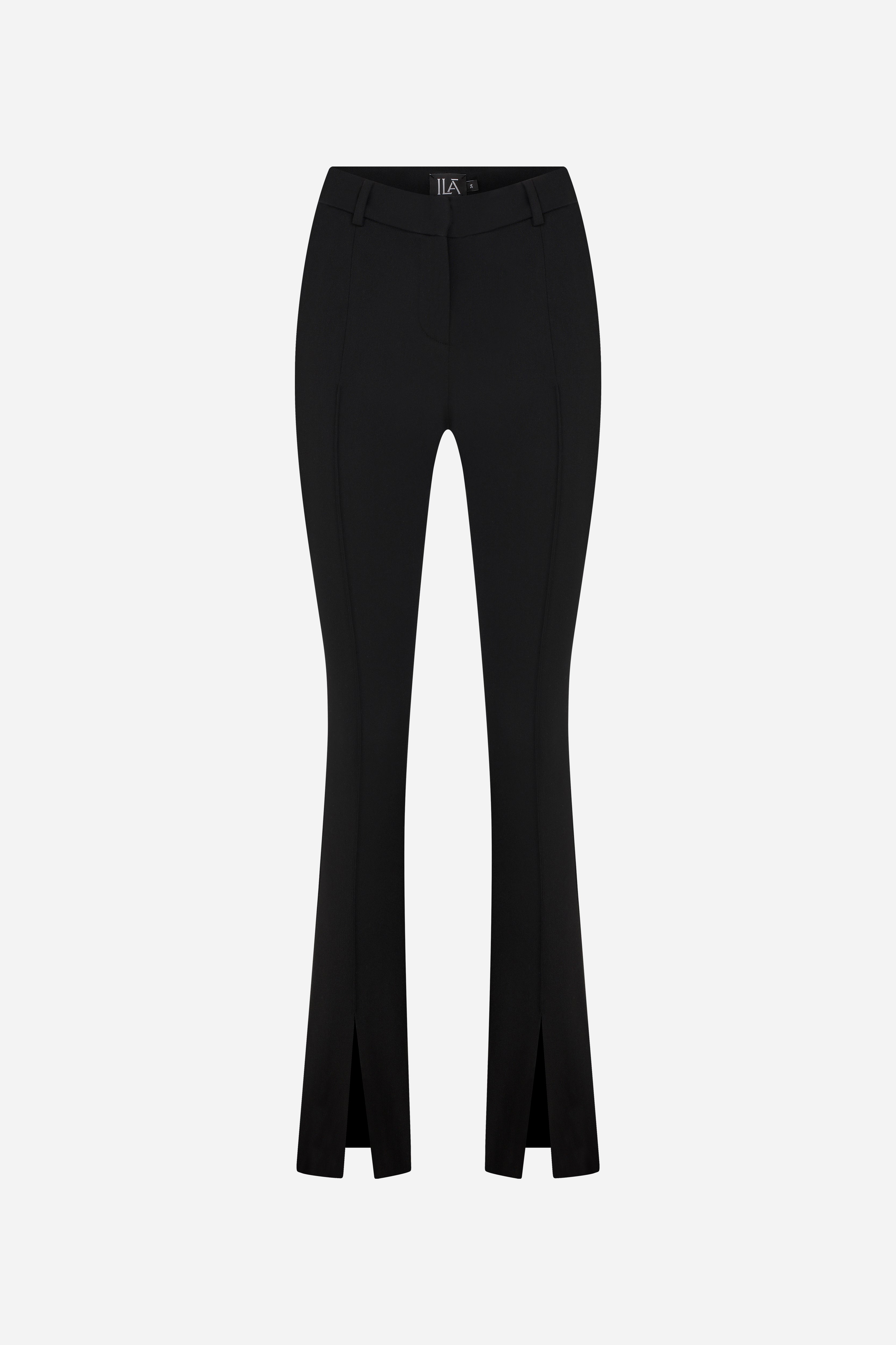 LINDA - LOW WAIST TROUSERS WITH FRONT SLIT