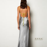 Nora - Cowl Neck Metallic Maxi Dress